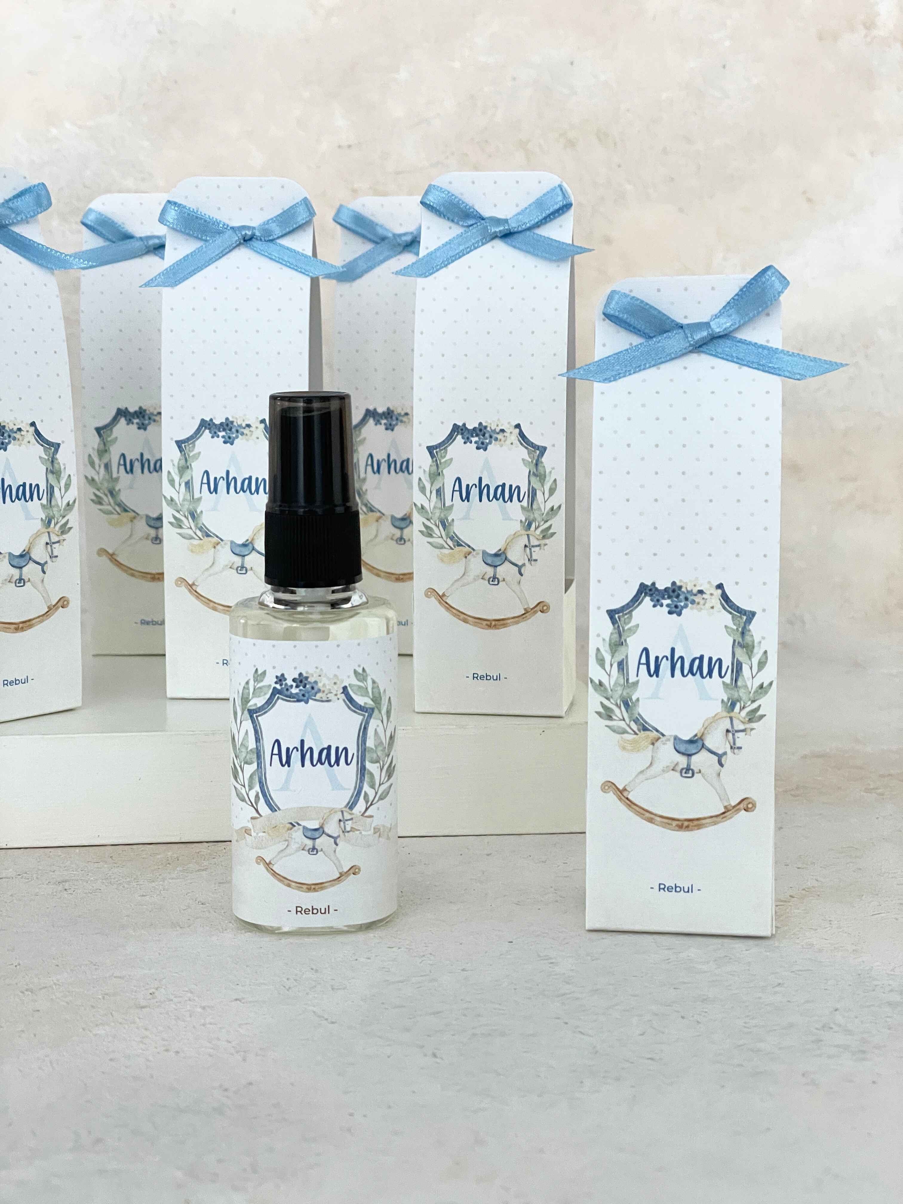 Dark Blue Rocking Horse Baby Crest Kolonya ve Kılıfı