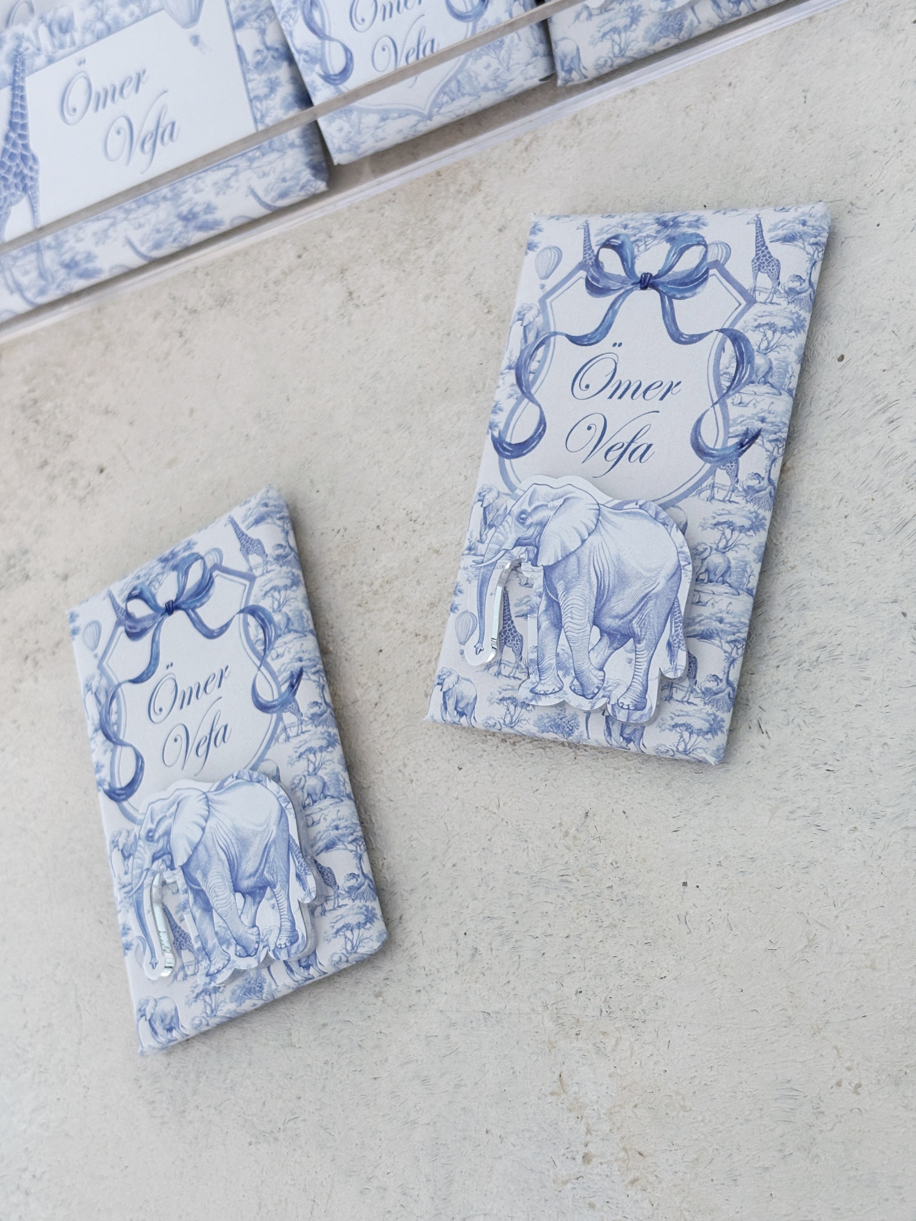 Chinoserie Baby Toile De Jouy Blue Çikolata Seti