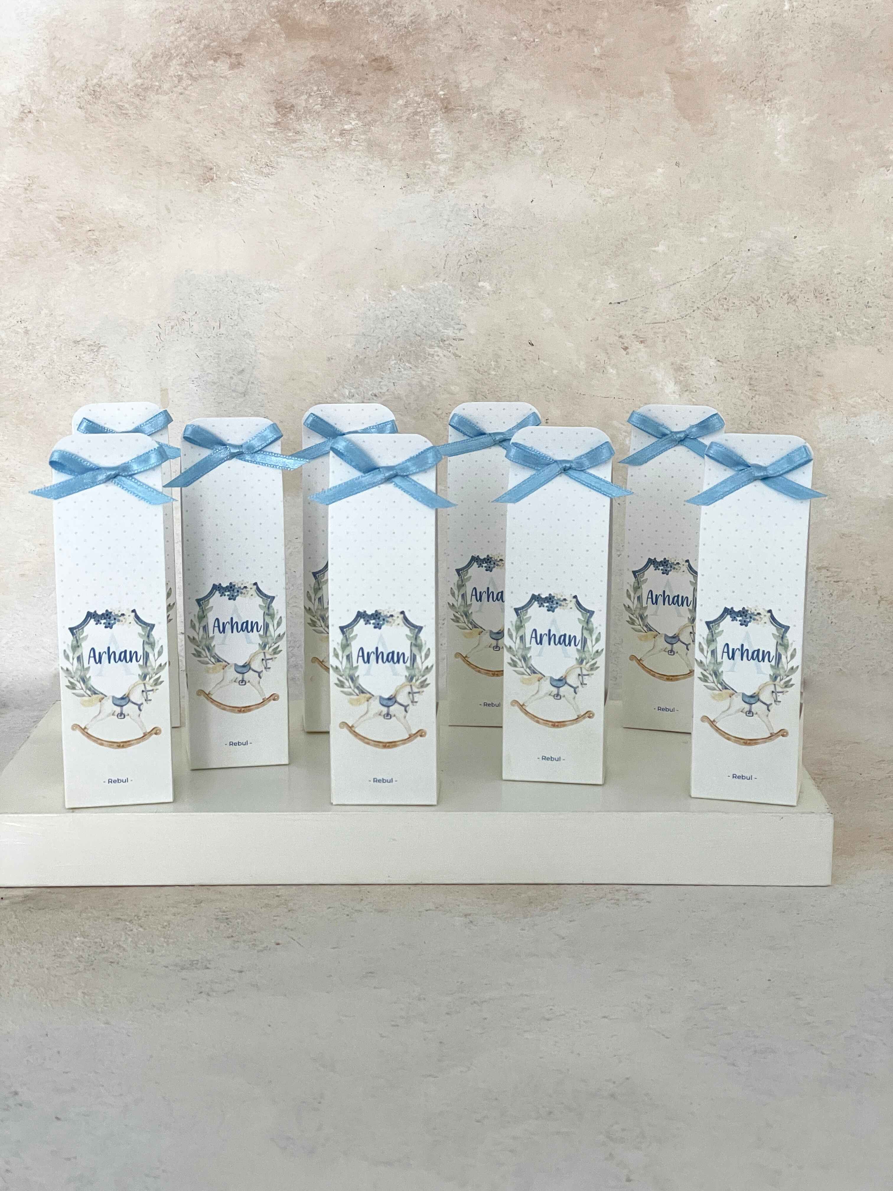Dark Blue Rocking Horse Baby Crest Kolonya ve Kılıfı