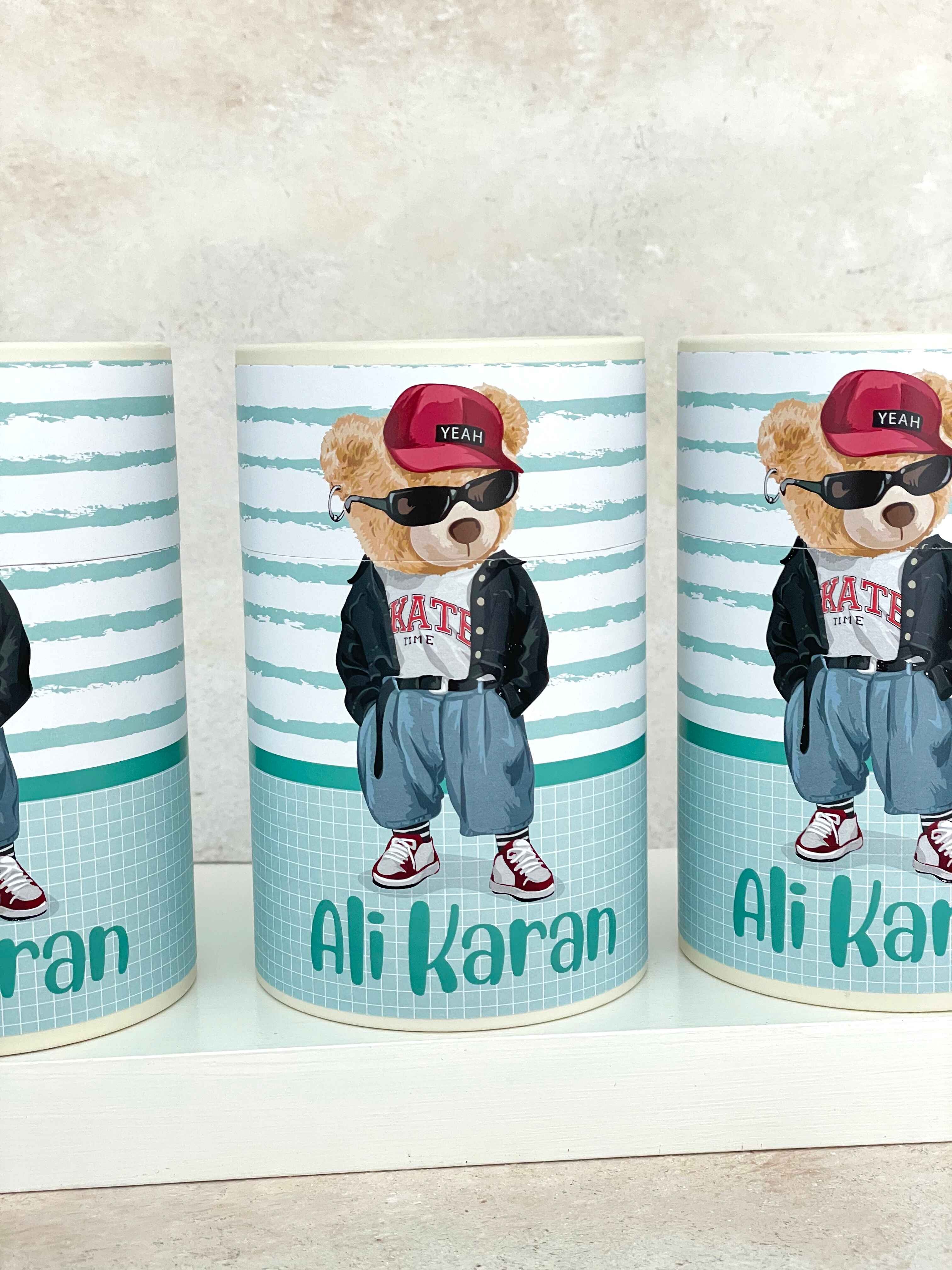 Polo Bear Mint Kaplama Silindir Kutu
