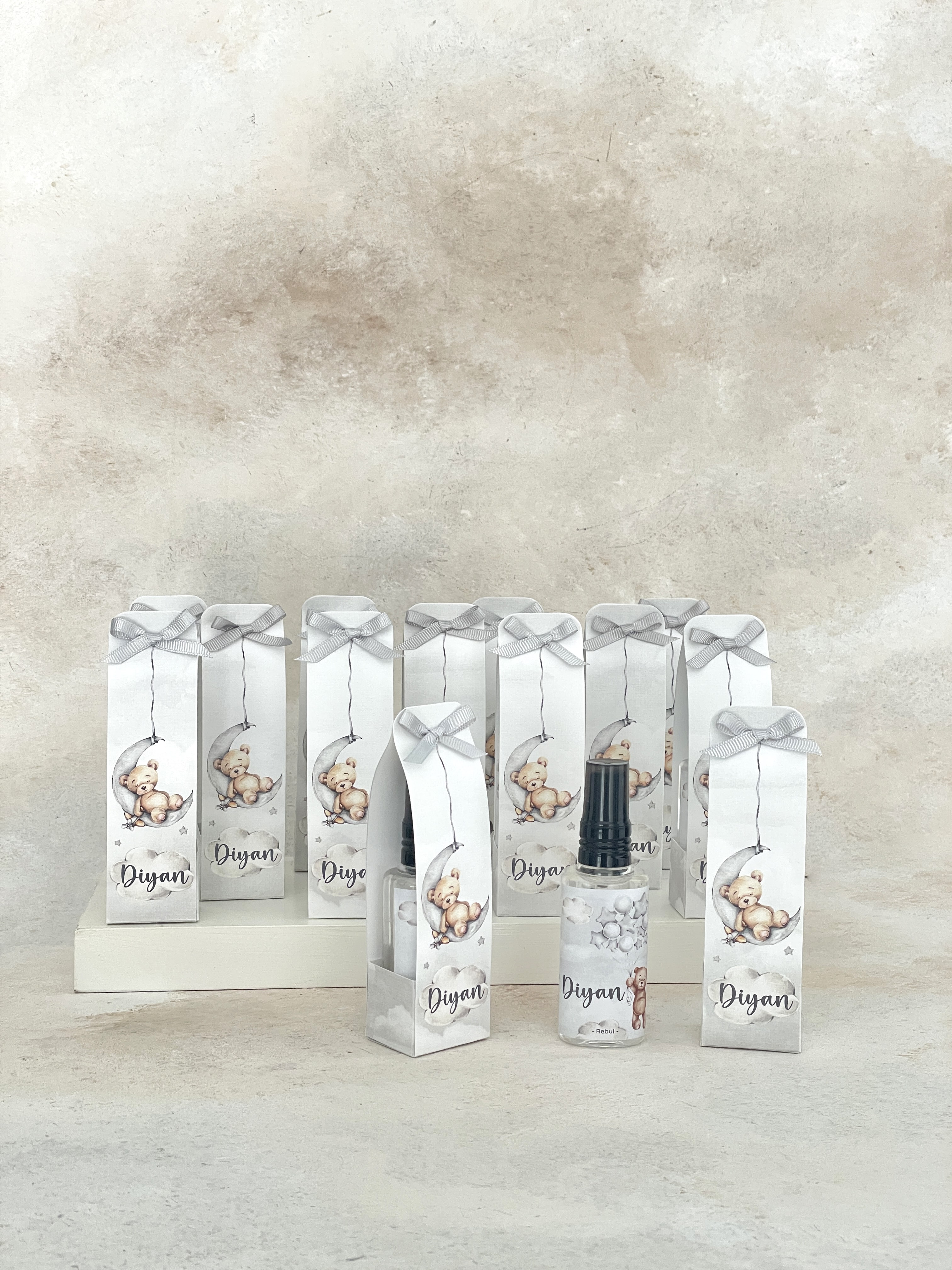Teddy on Moon Grey Kolonya ve Kılıfı