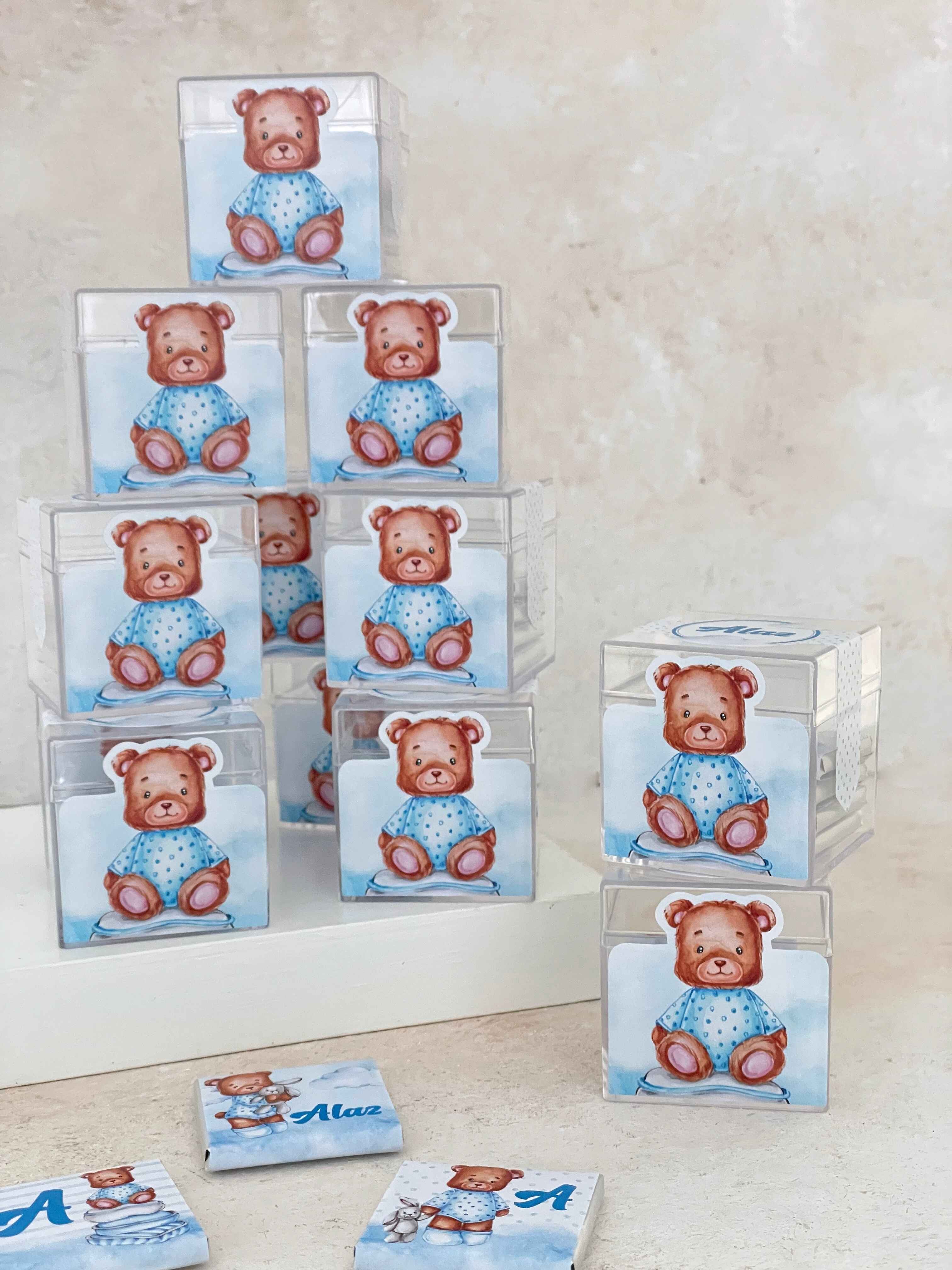 Blue Teddy Mika Çikolata Küpü
