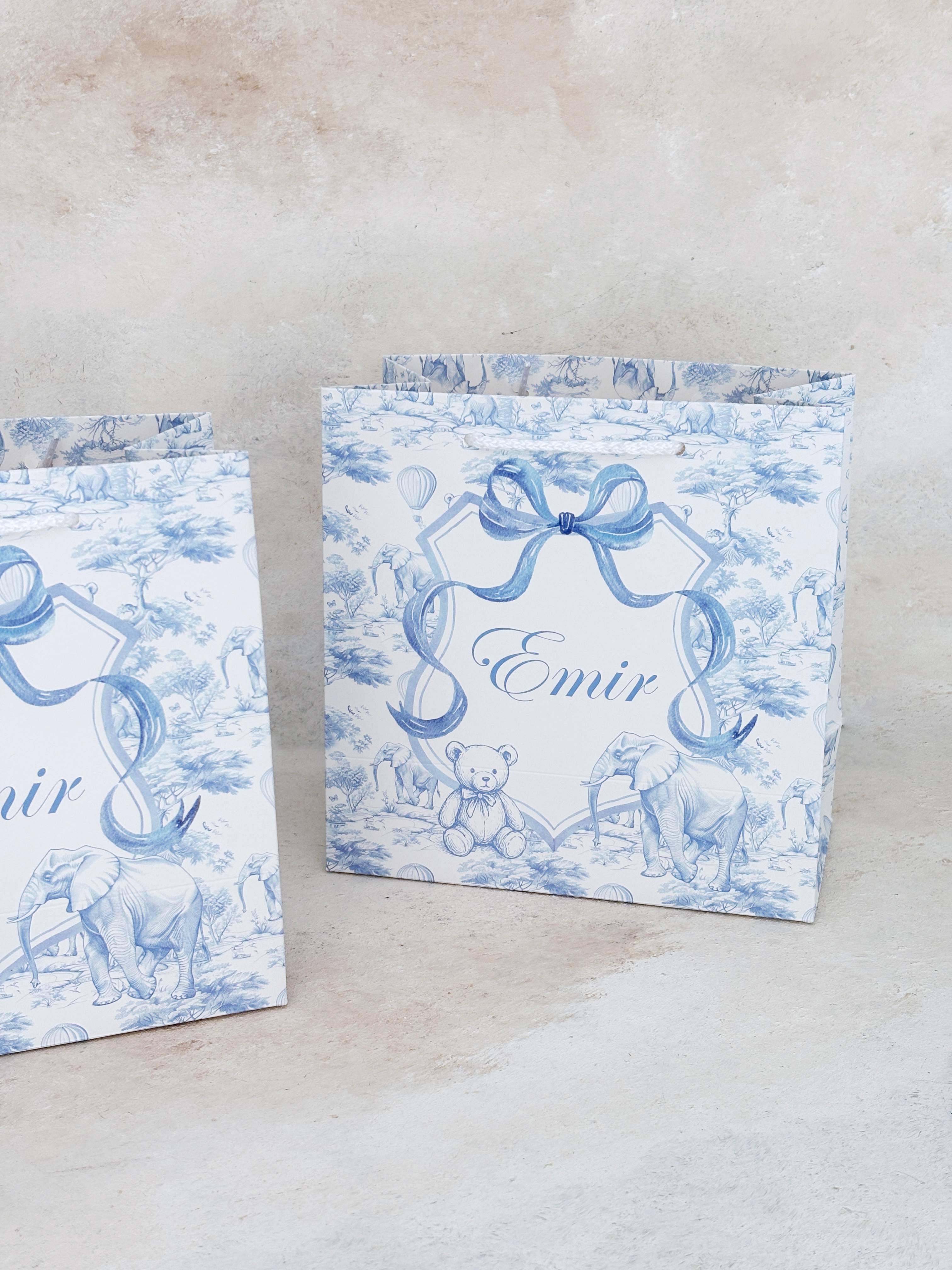 Chinoiserie Toile De Bear Hediye Çantası
