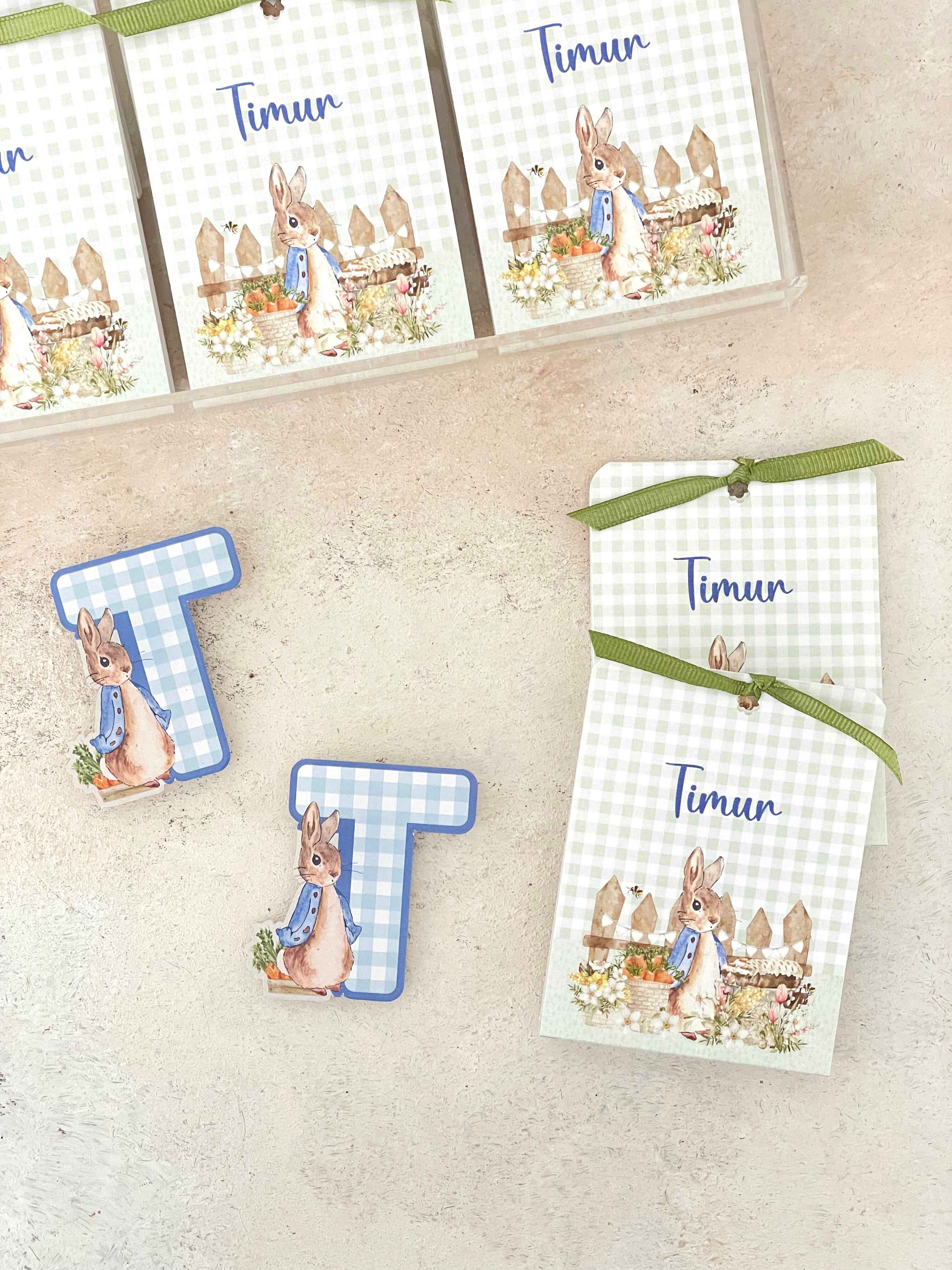 Peter Rabbit & Carrots Harf Pleksi Magnet ve Kılıfı