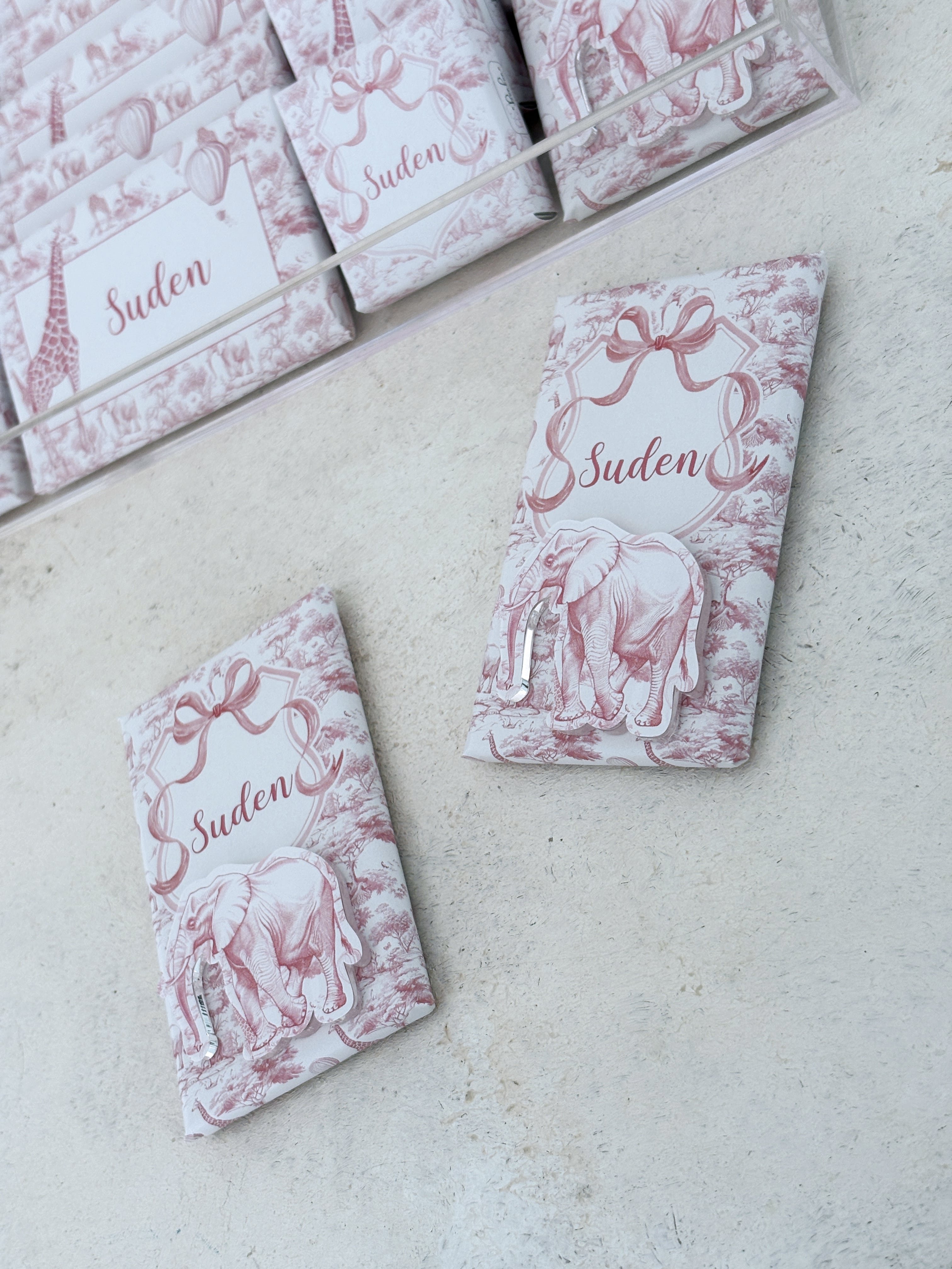 Chinoserie Baby Toile De Jouy Pink Çikolata Seti