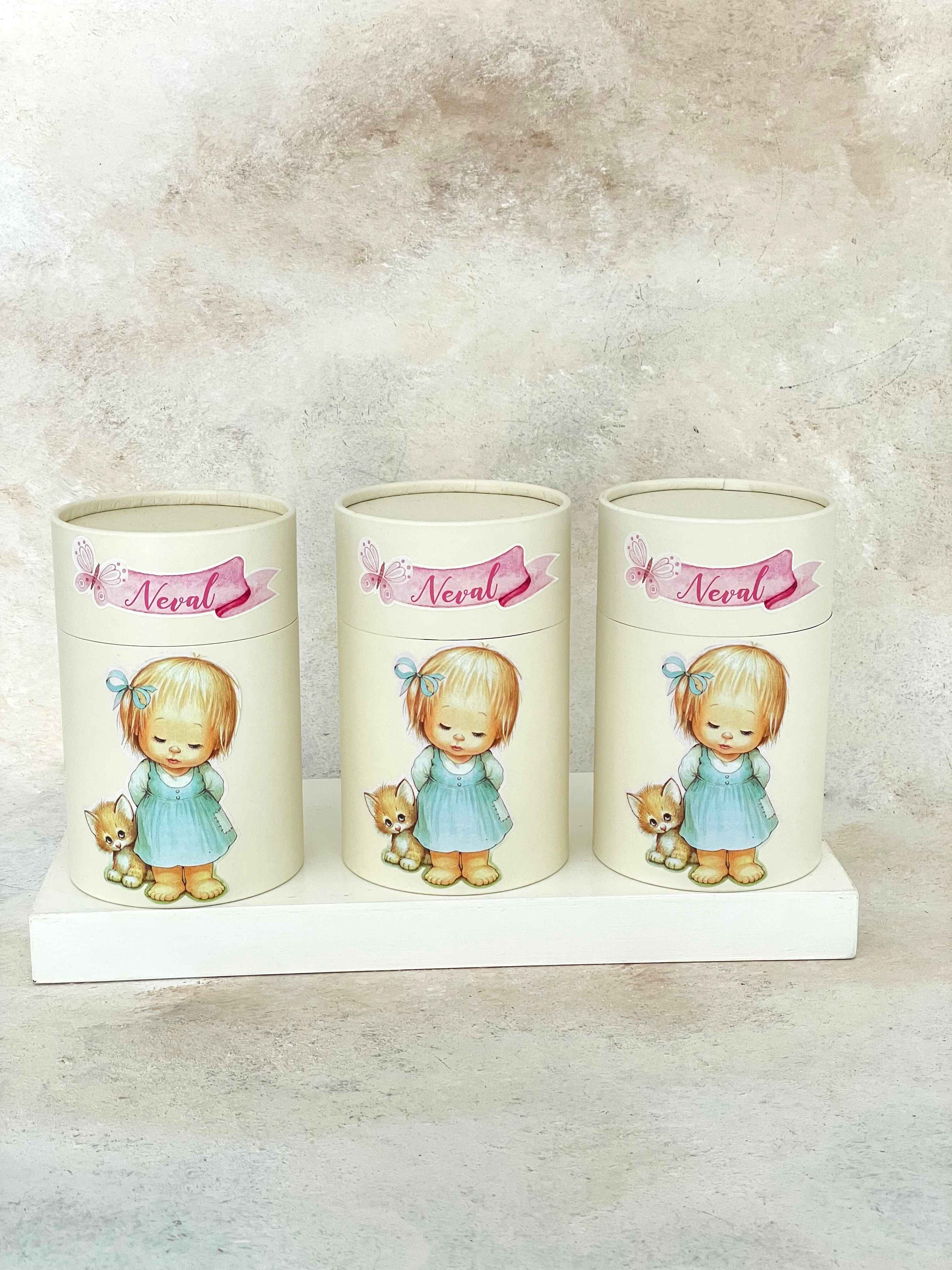 Vintage Baby Silindir Kutu