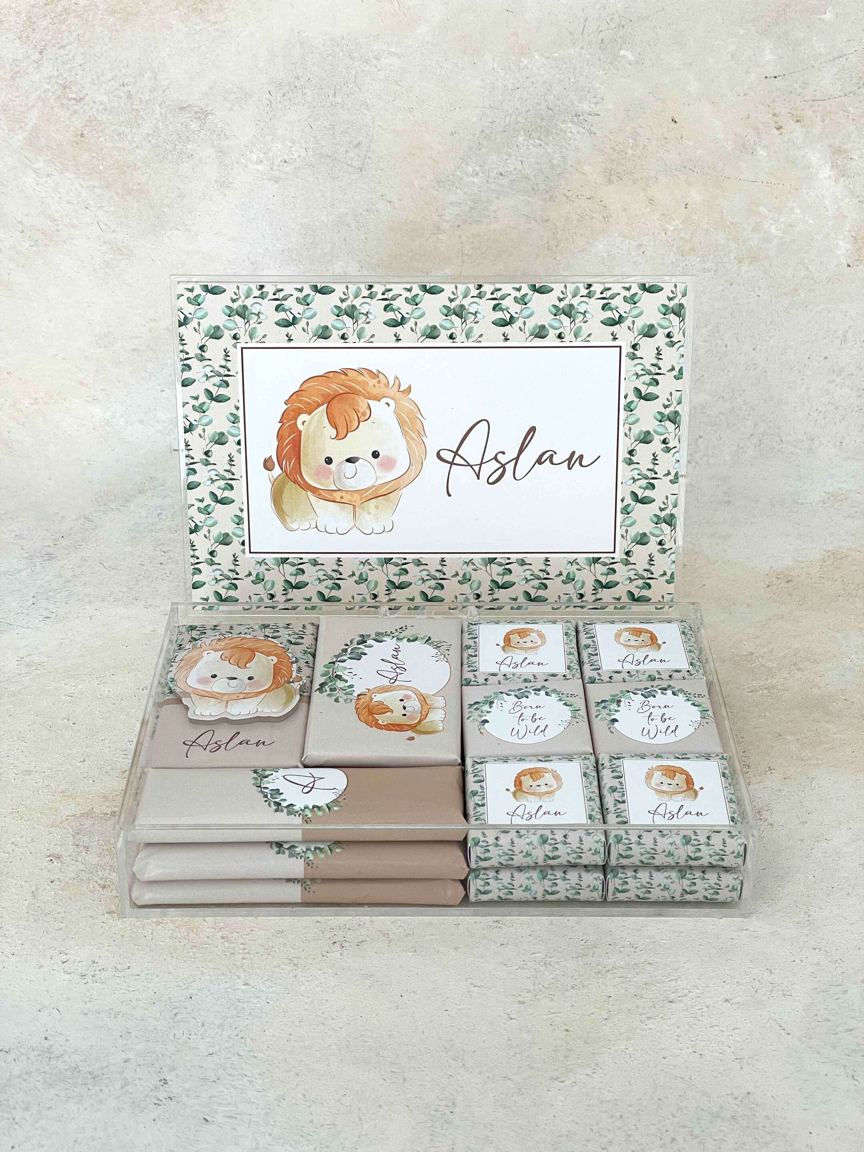 Lion & Nature Pleksi Çikolata Kutusu
