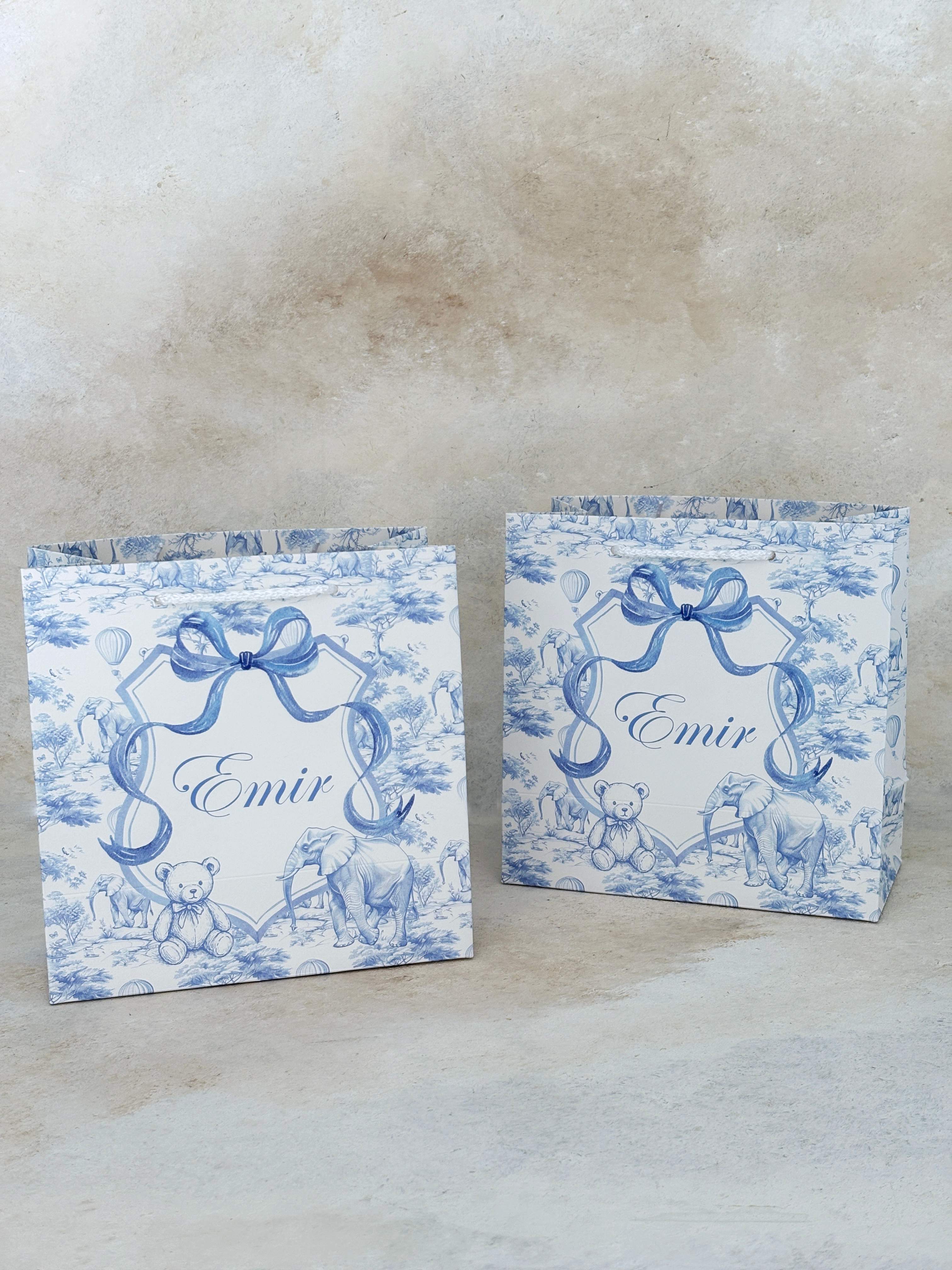 Chinoiserie Toile De Bear Hediye Çantası