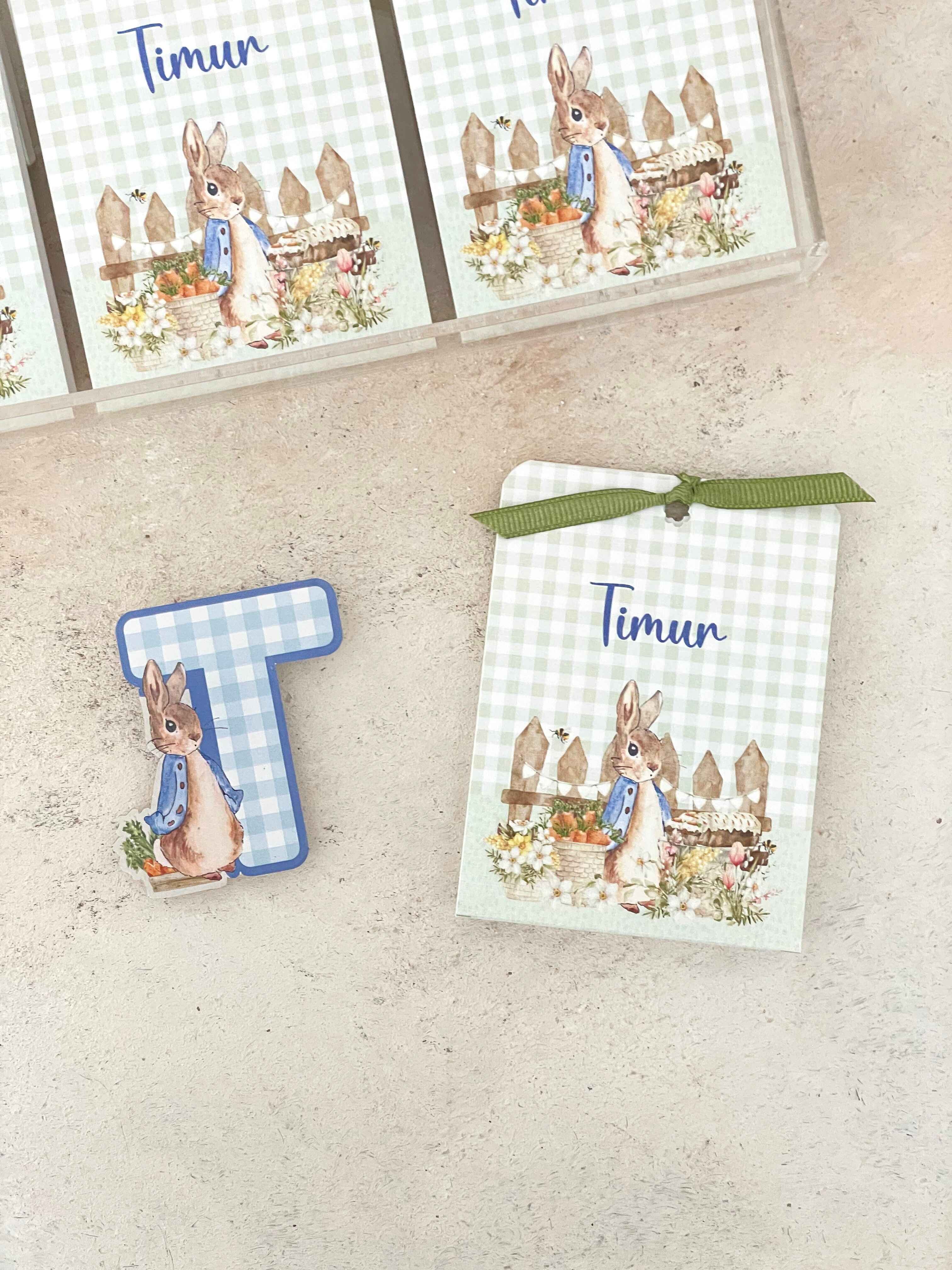 Peter Rabbit & Carrots Harf Pleksi Magnet ve Kılıfı