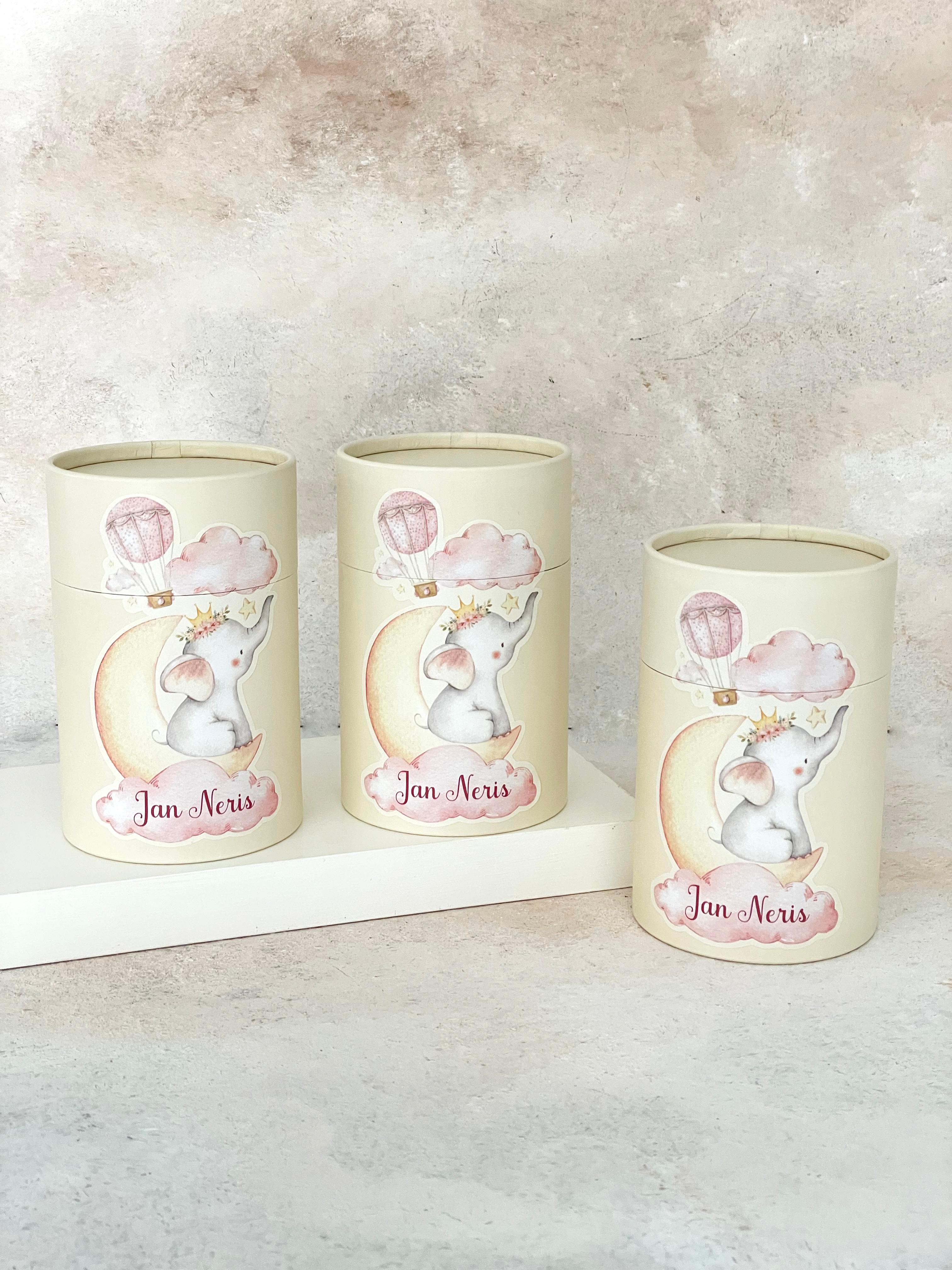 Elephant Girl Pink Silindir Kutu