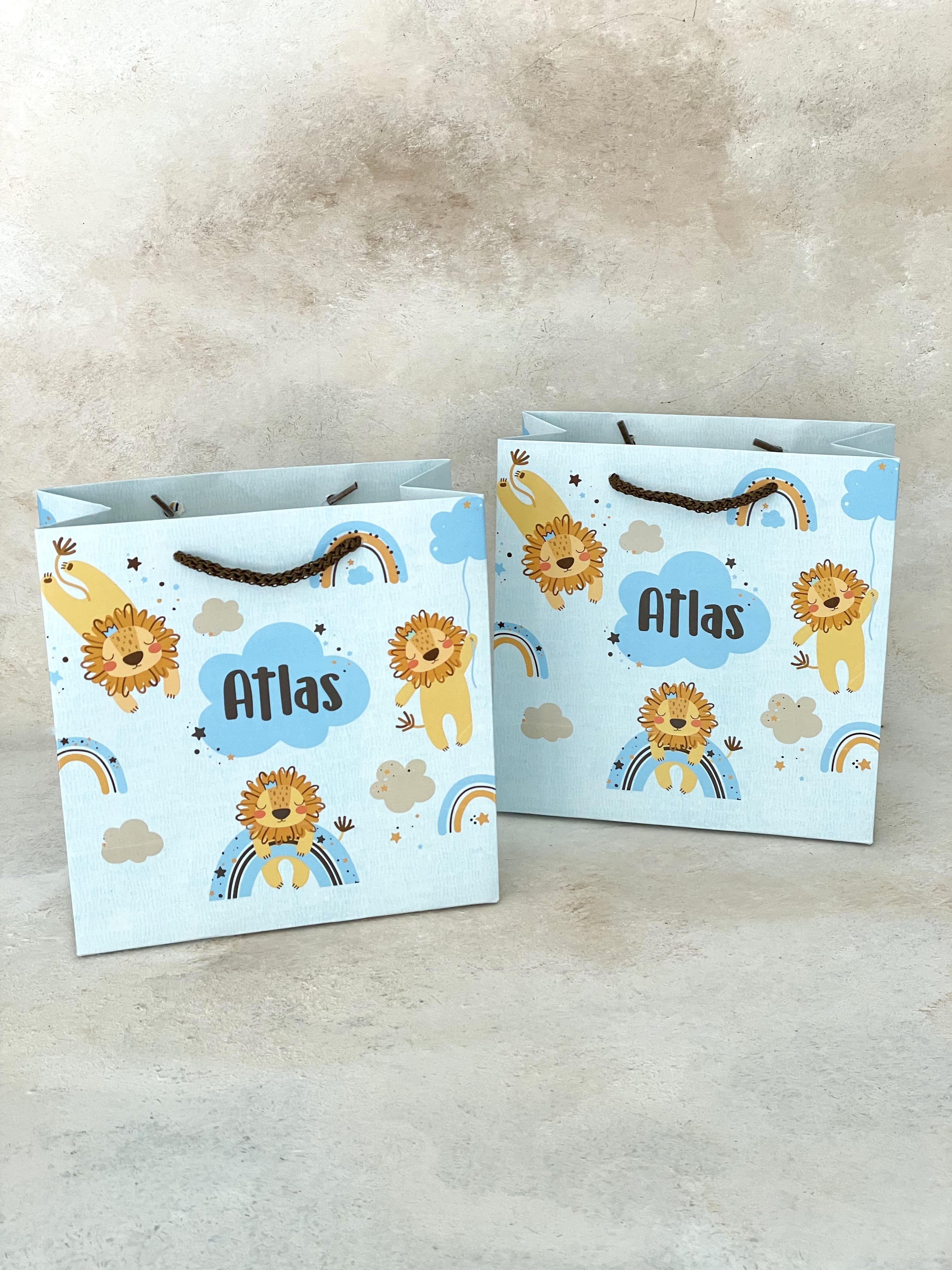 Aslan & Gökkuşağı Mavi Hediye Çantası
