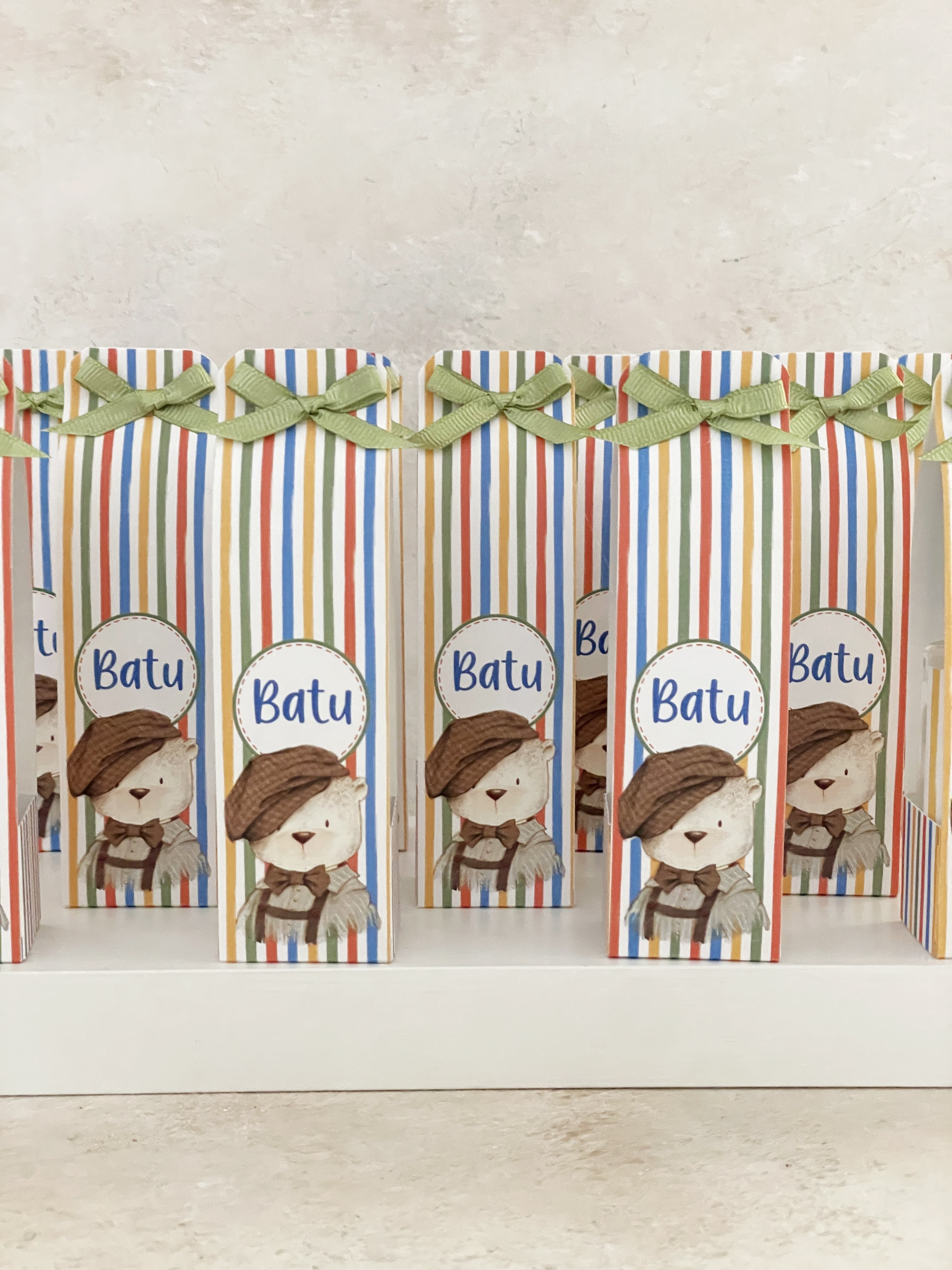 Vintage Teddy Bear Renkli Kolonya ve Kılıfı