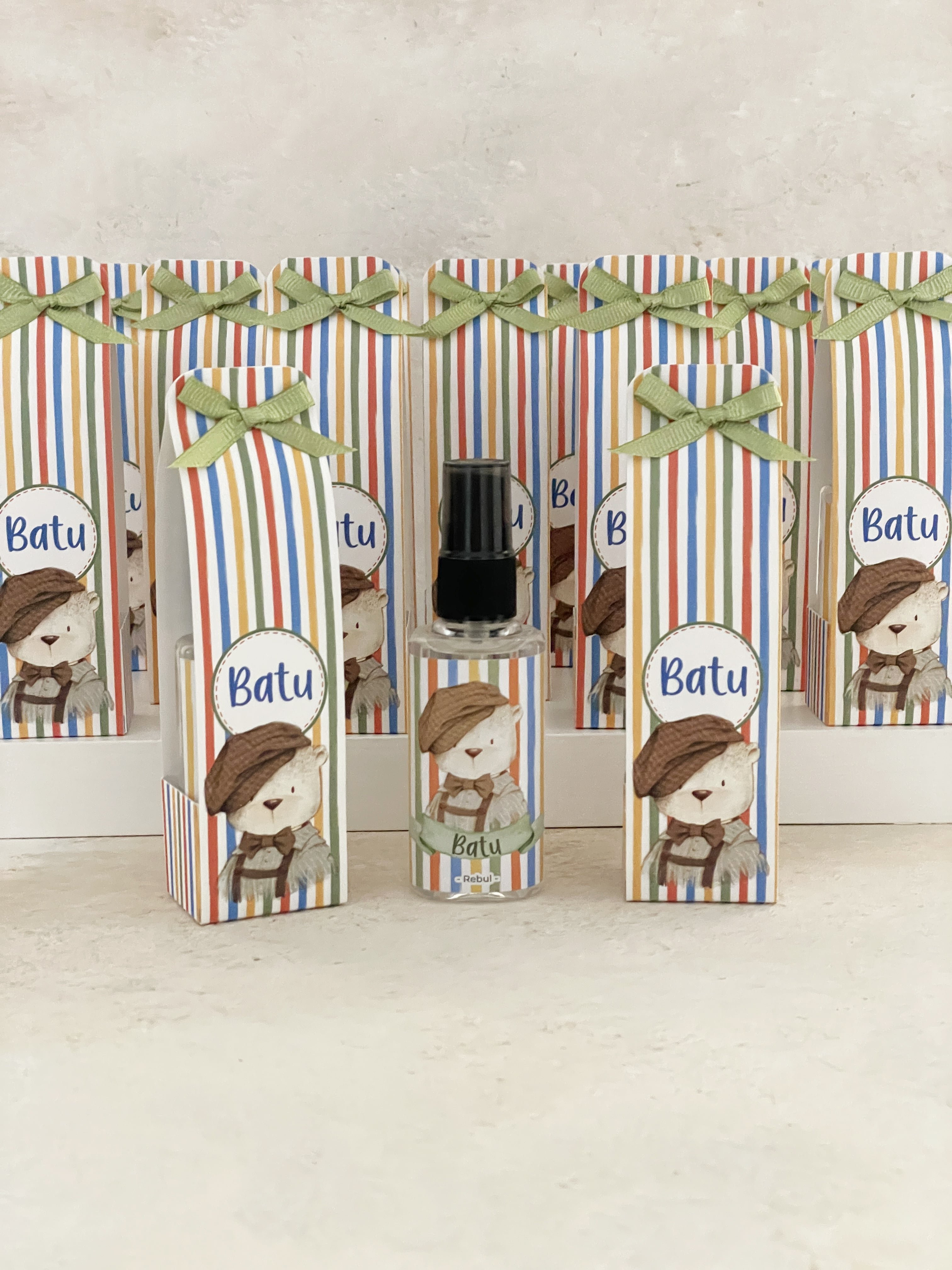 Vintage Teddy Bear Renkli Kolonya ve Kılıfı