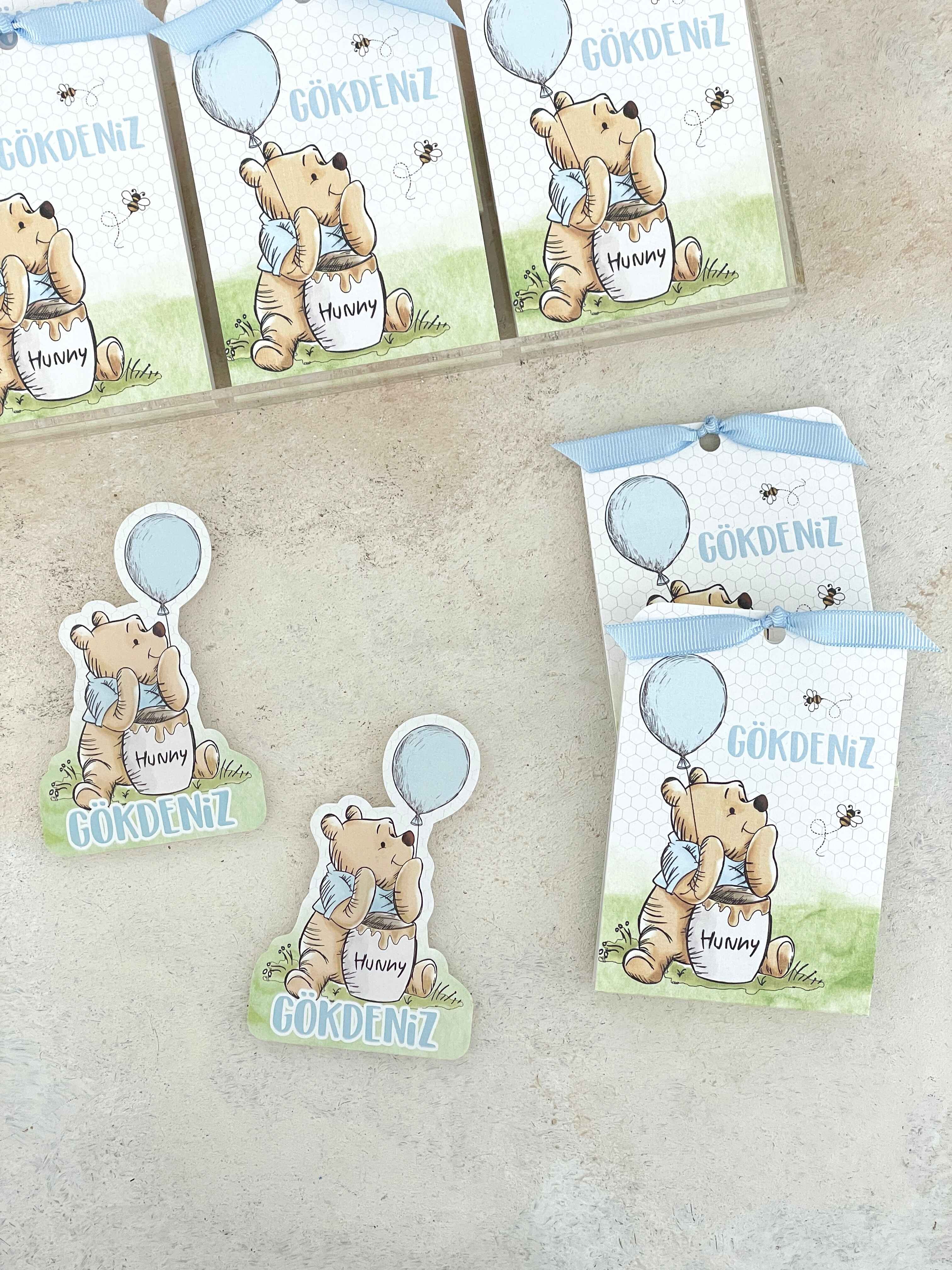 Winnie The Pooh Sketch Pleksi Magnet ve Kılıfı