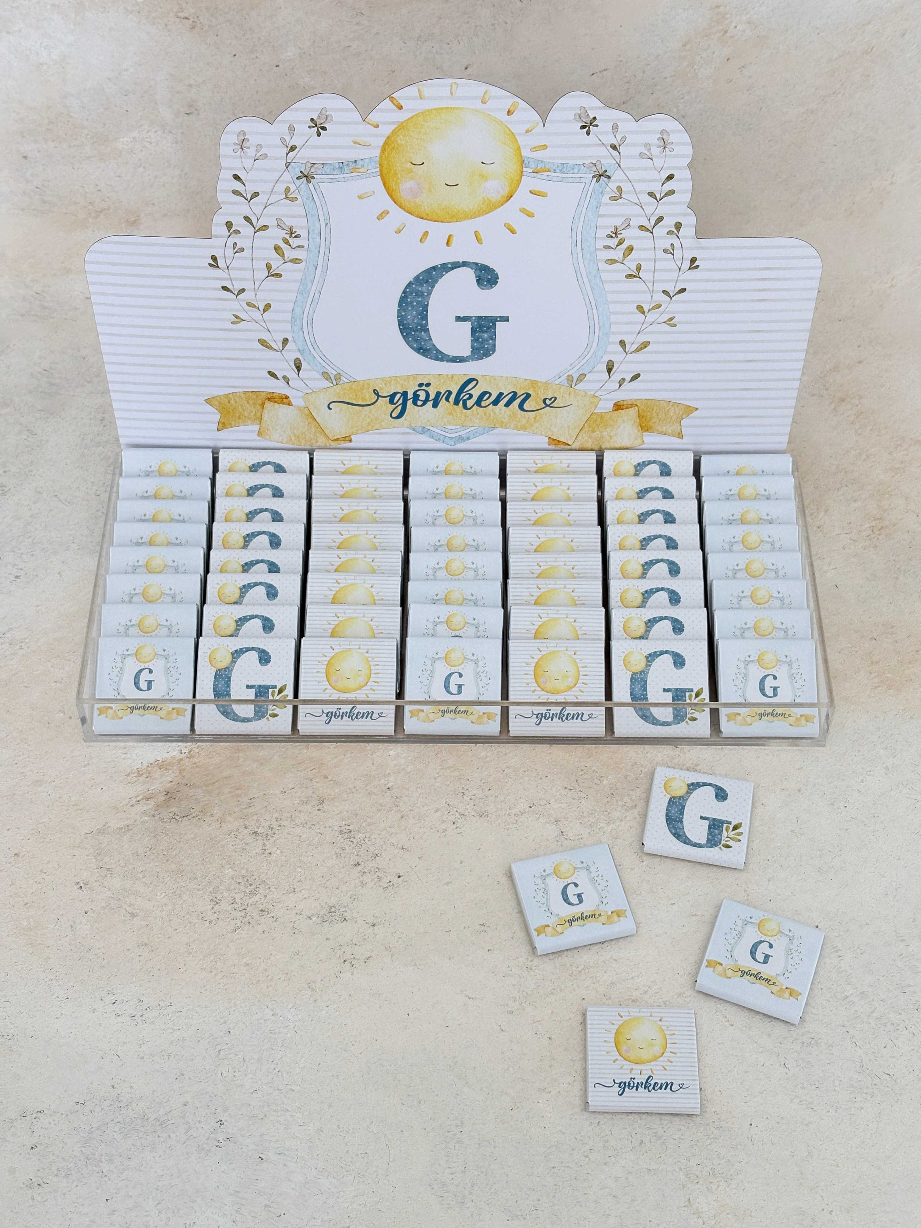 Sun Baby Crest Blue Madlen Çikolata