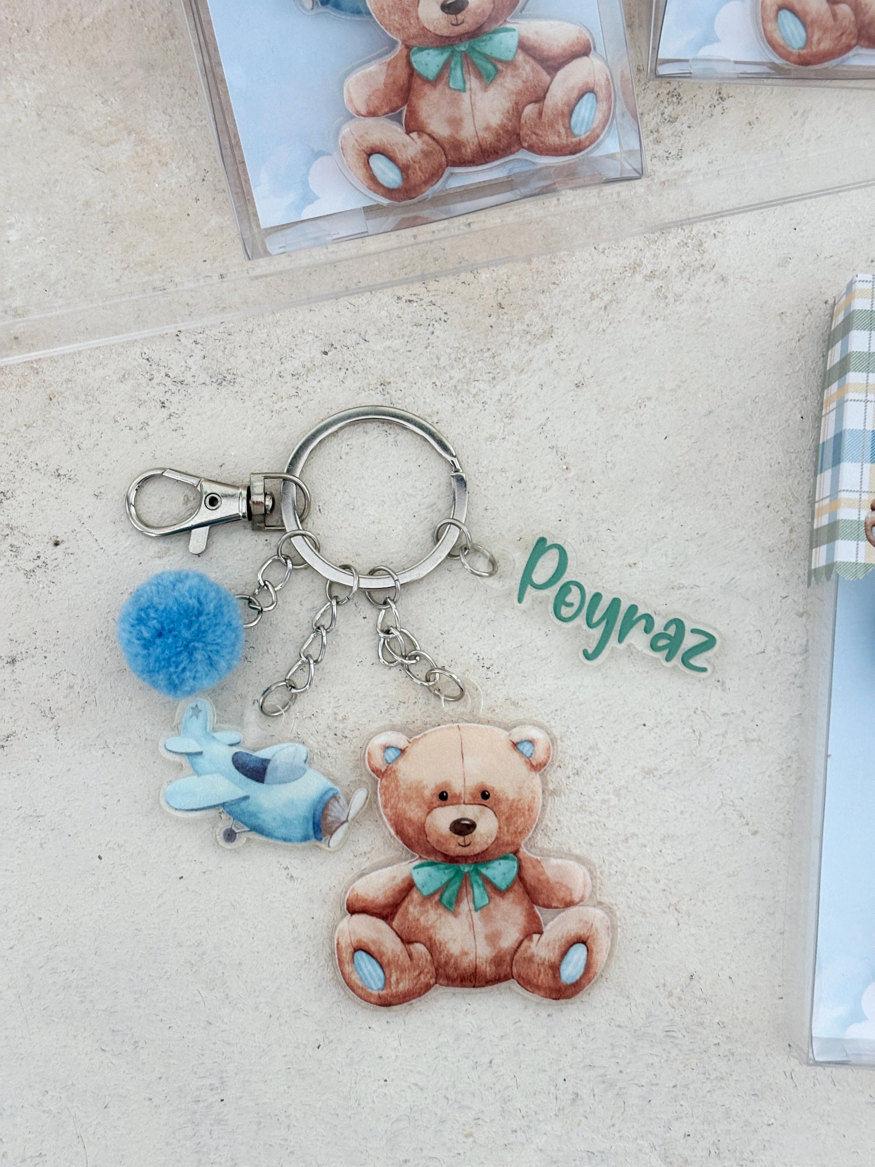 Bear & Plane Anahtarlık ve Kutusu