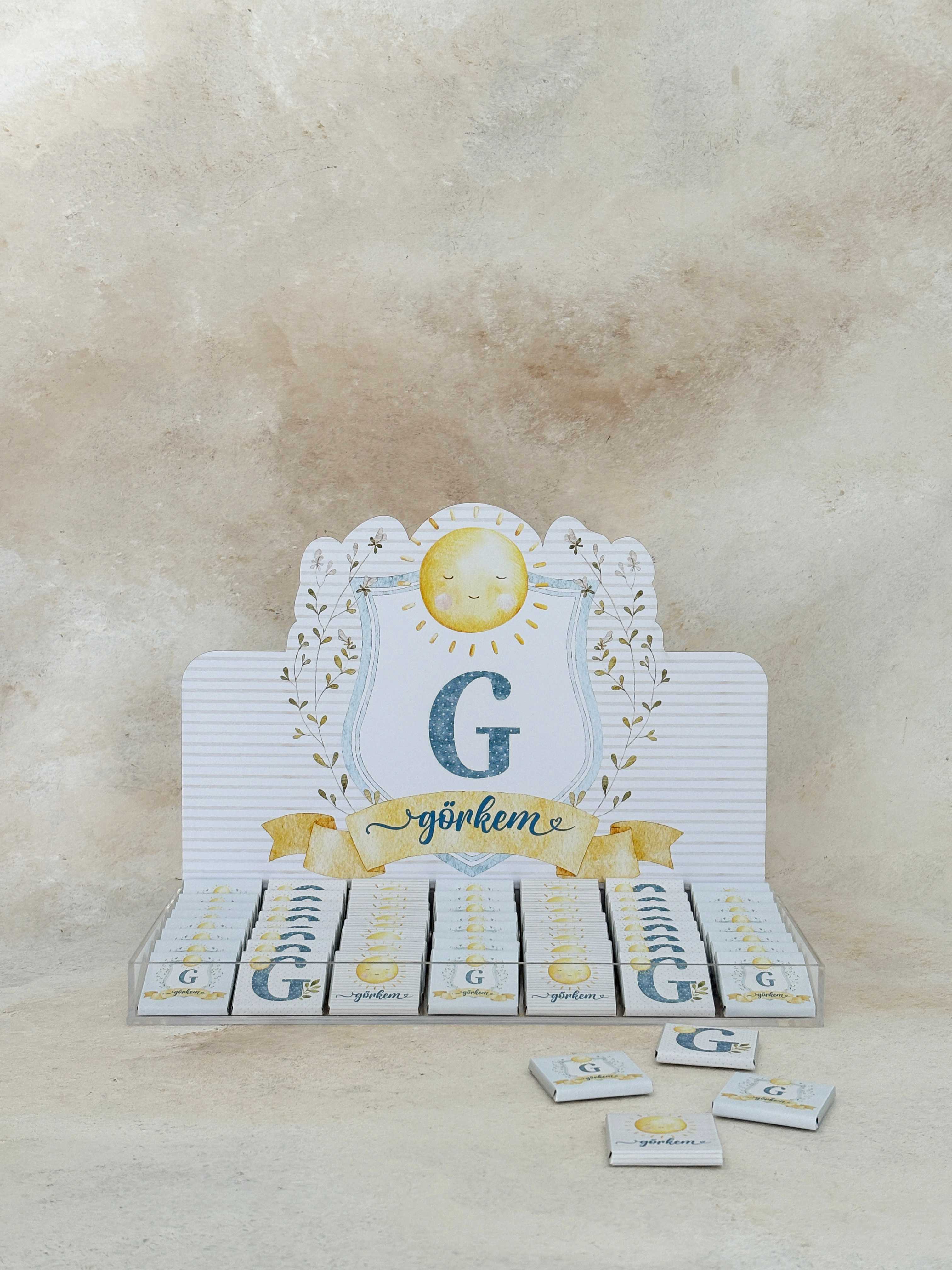 Sun Baby Crest Blue Madlen Çikolata