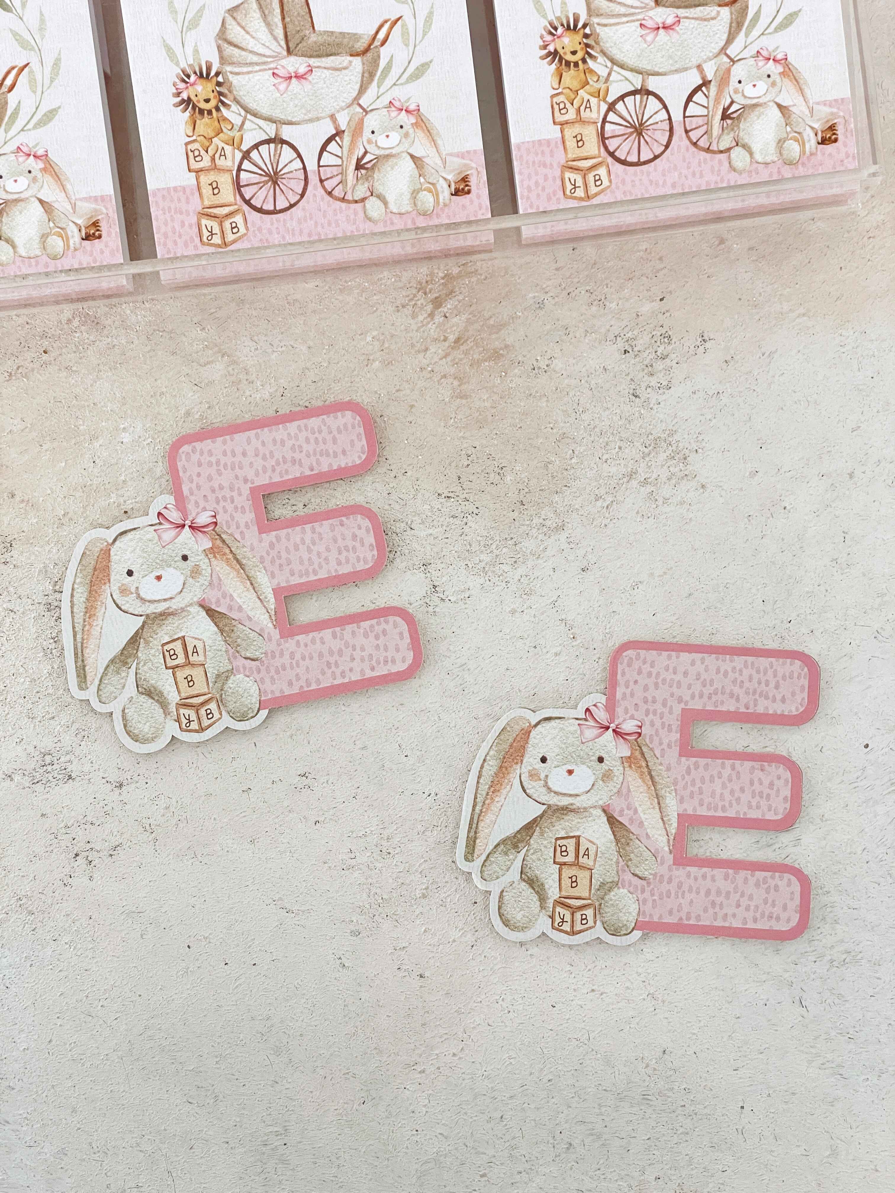 Bunny & Friends Harf Pleksi Magnet ve Kılıfı