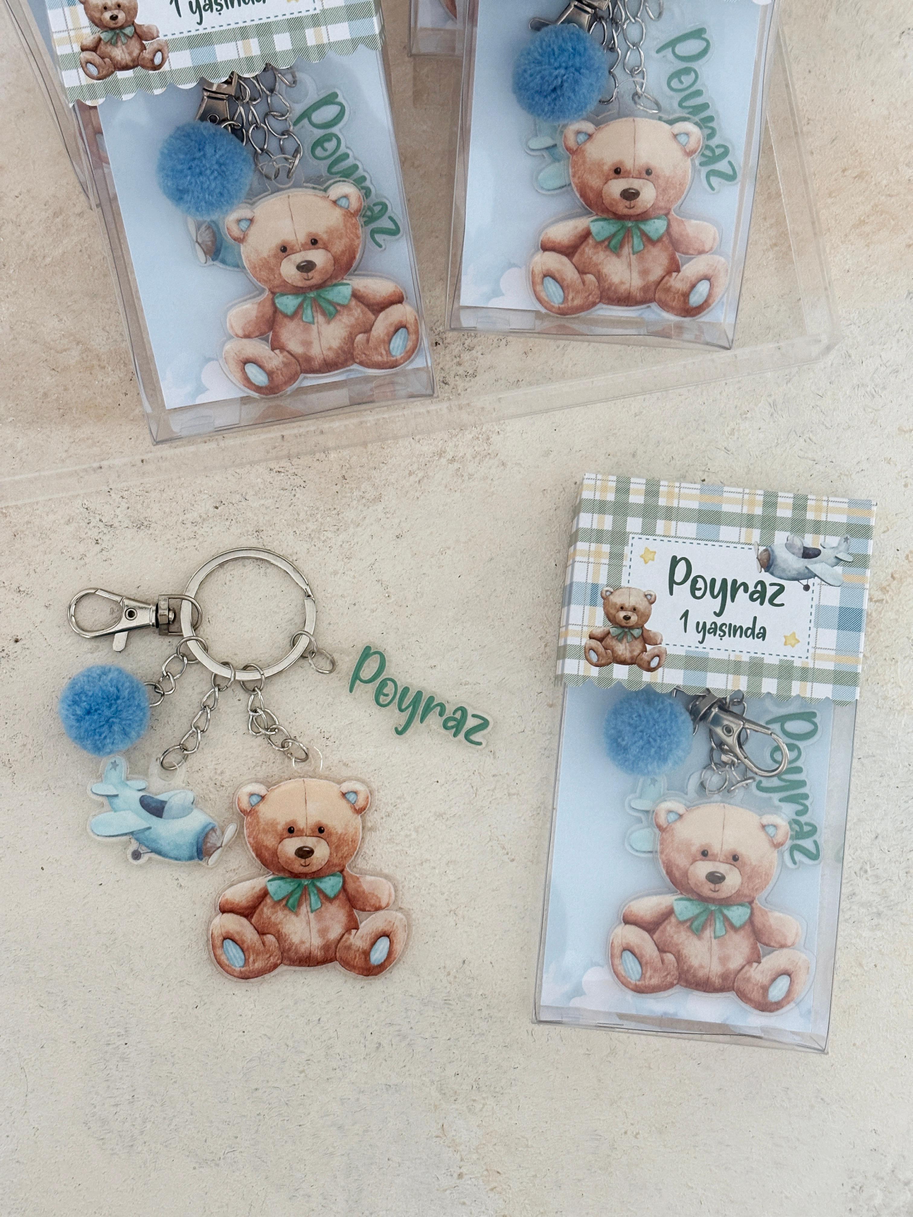 Bear & Plane Anahtarlık ve Kutusu