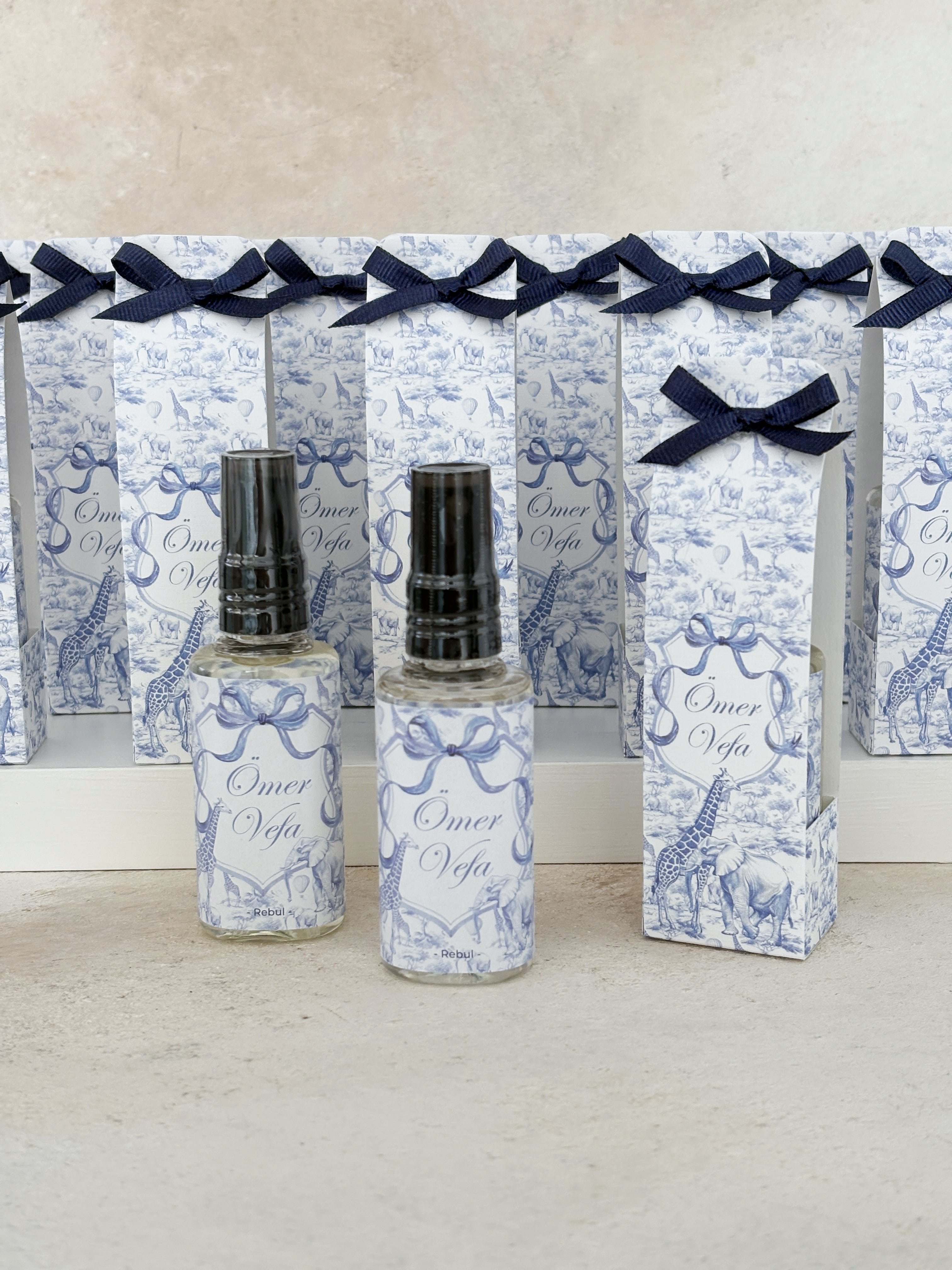 Chinoserie Baby Toile De Jouy Blue Kolonya ve Kılıfı
