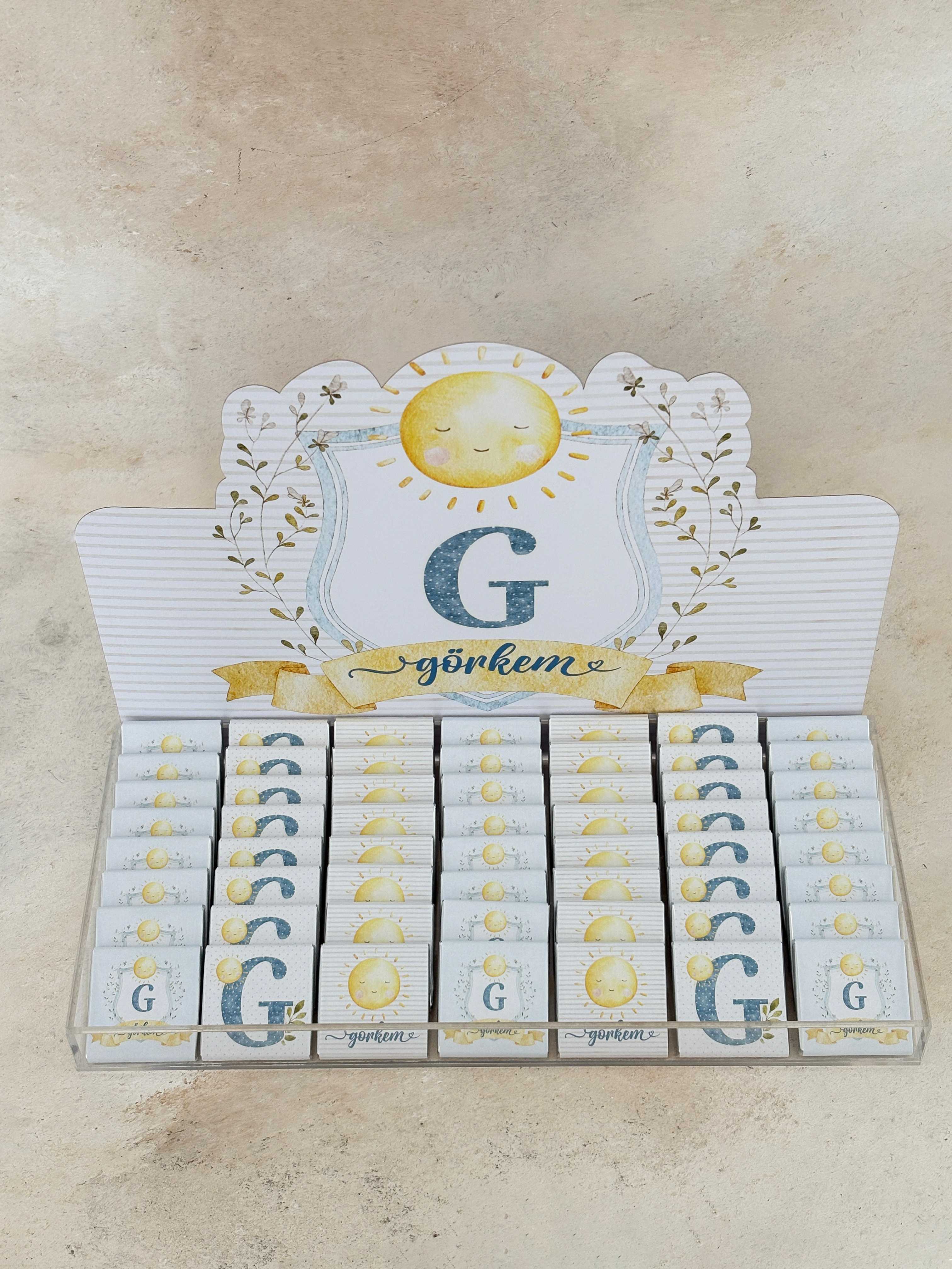 Sun Baby Crest Blue Madlen Çikolata