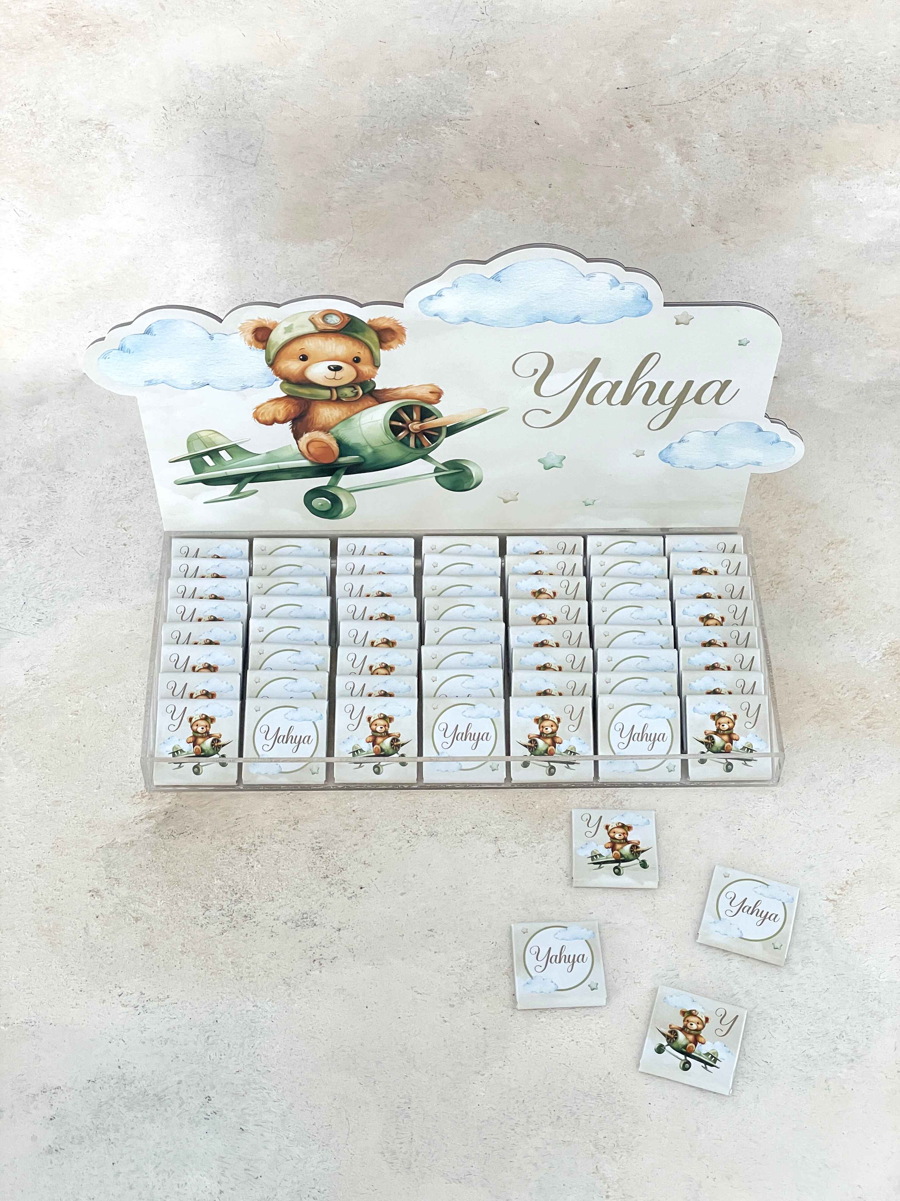 Bear on Plane Madlen Çikolata