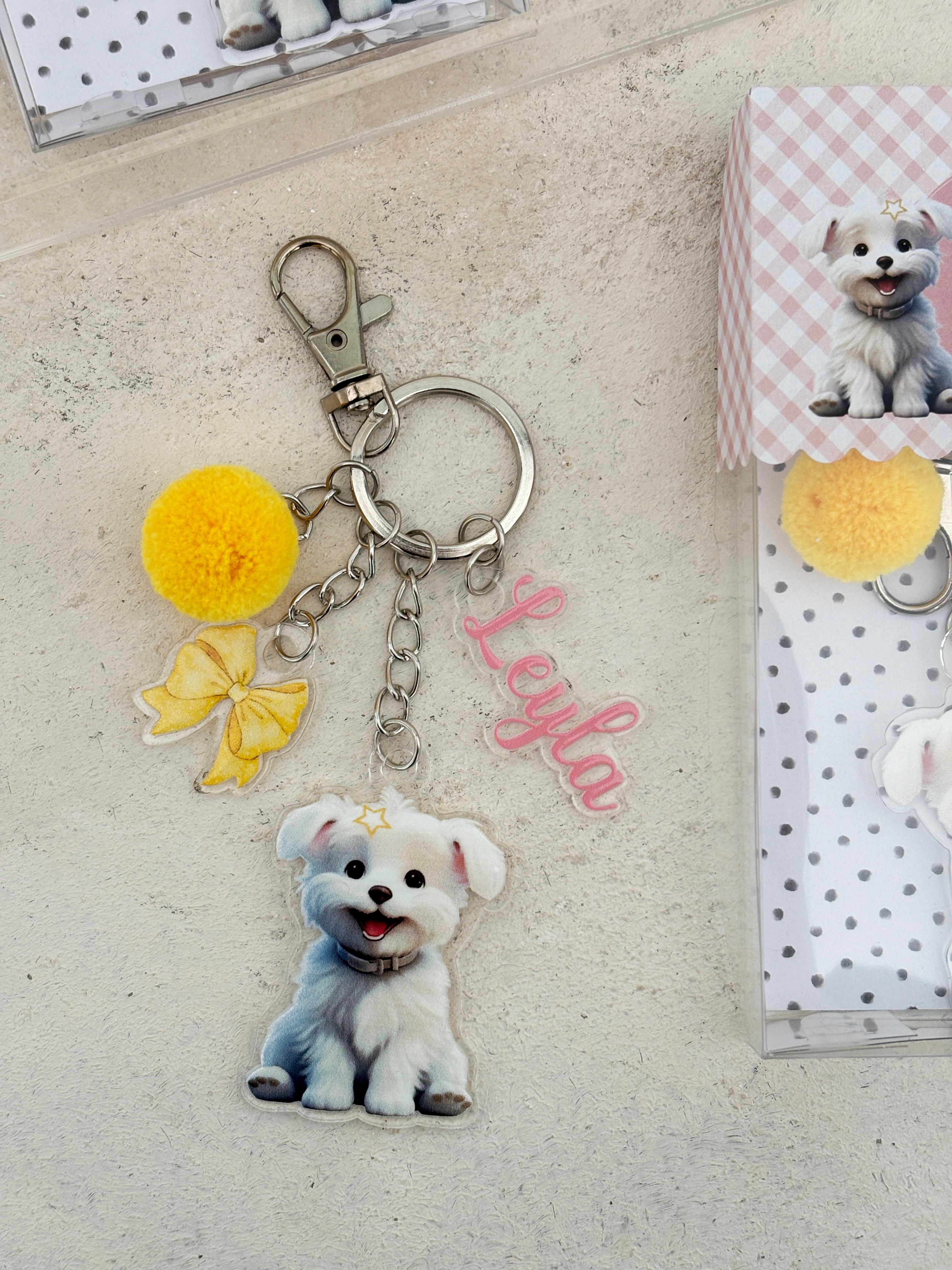 Bichon Frise Anahtarlık ve Kutusu