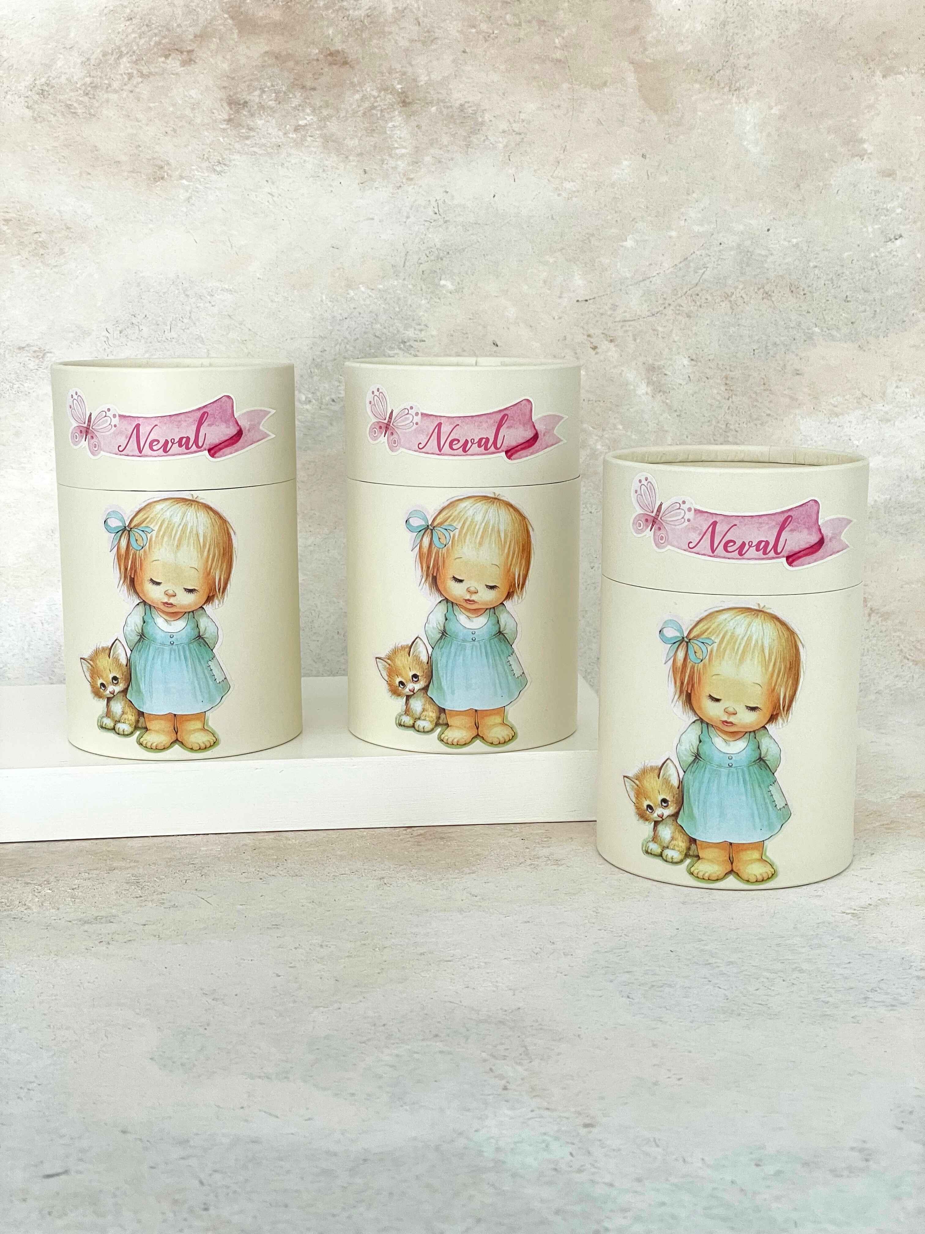 Vintage Baby Silindir Kutu