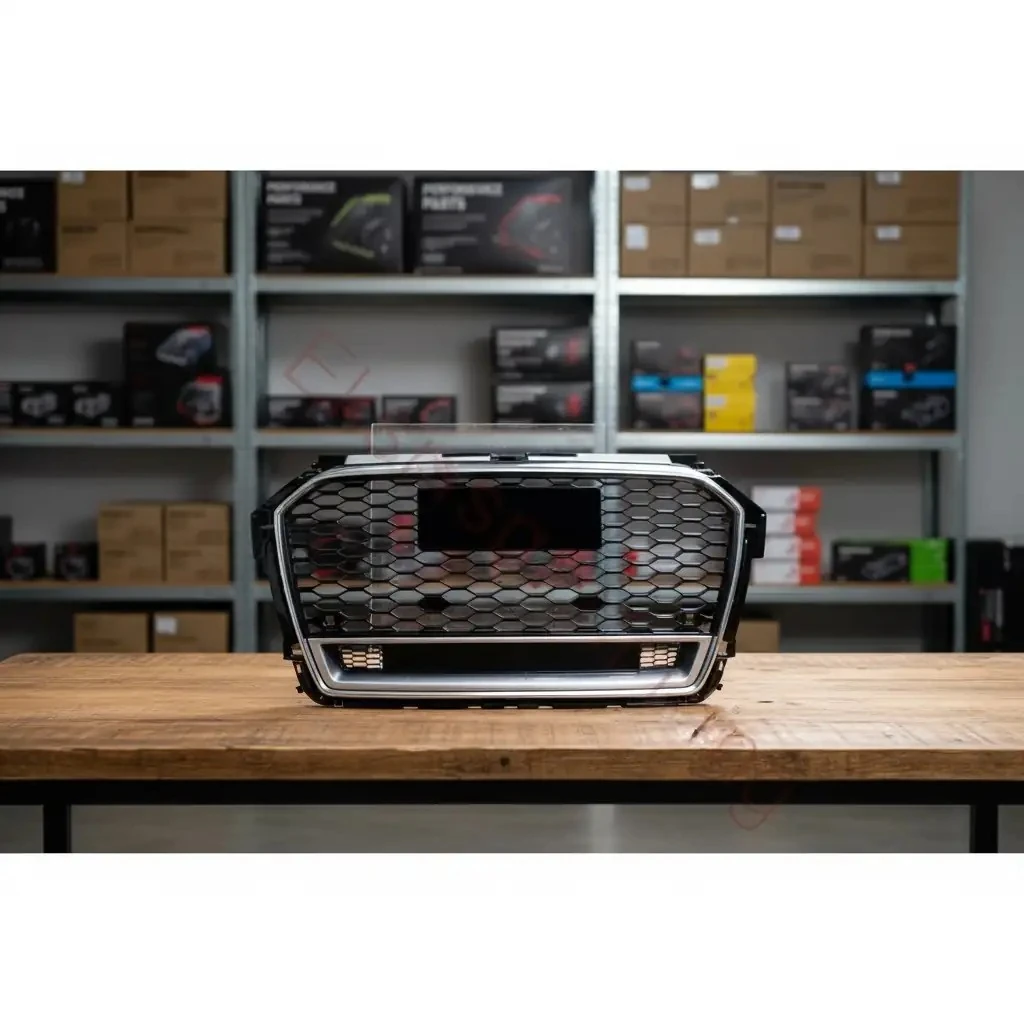 Audi A1 Panjur (2014-2018 Uyumlu – RS1 Görünüm – Krom/Siyah)