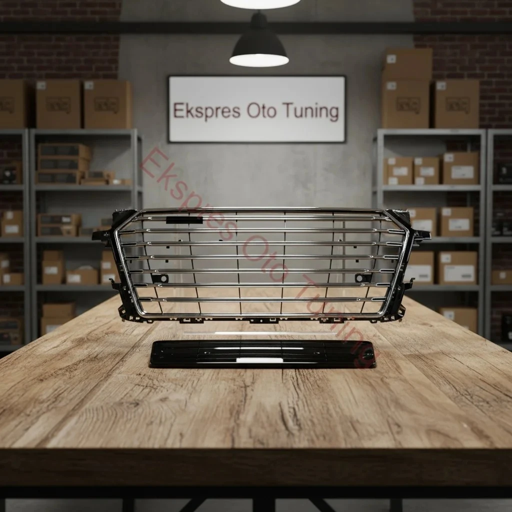 Audi TT Panjur (2014-2018 Uyumlu – S Görünüm – Krom/Siyah)