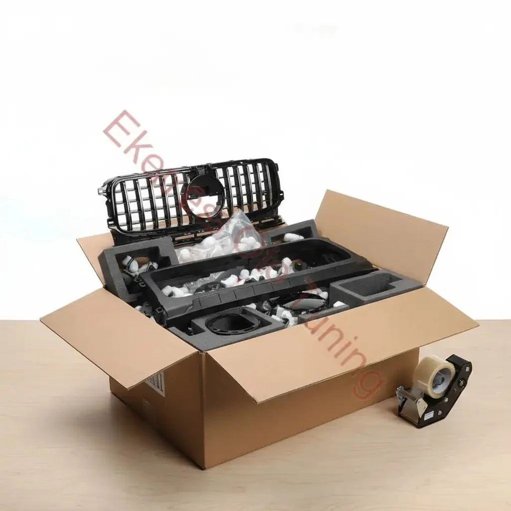 Mercedes G Serisi Panjur-Far Çerçevesi-Panjur Braketi-Logo Seti (W464 Uyumlu)