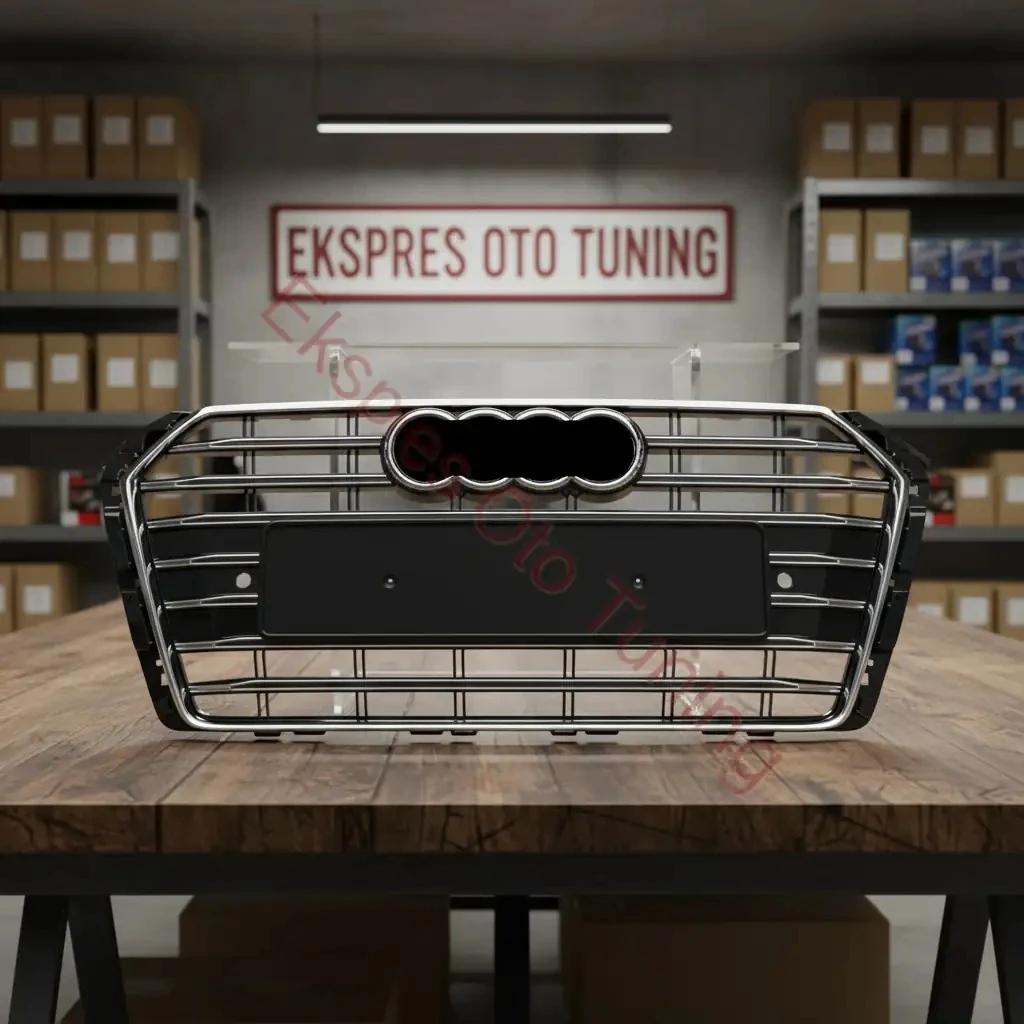 Audi A4 Panjur (2015+ Uyumlu – S Görünüm – Krom/Siyah)