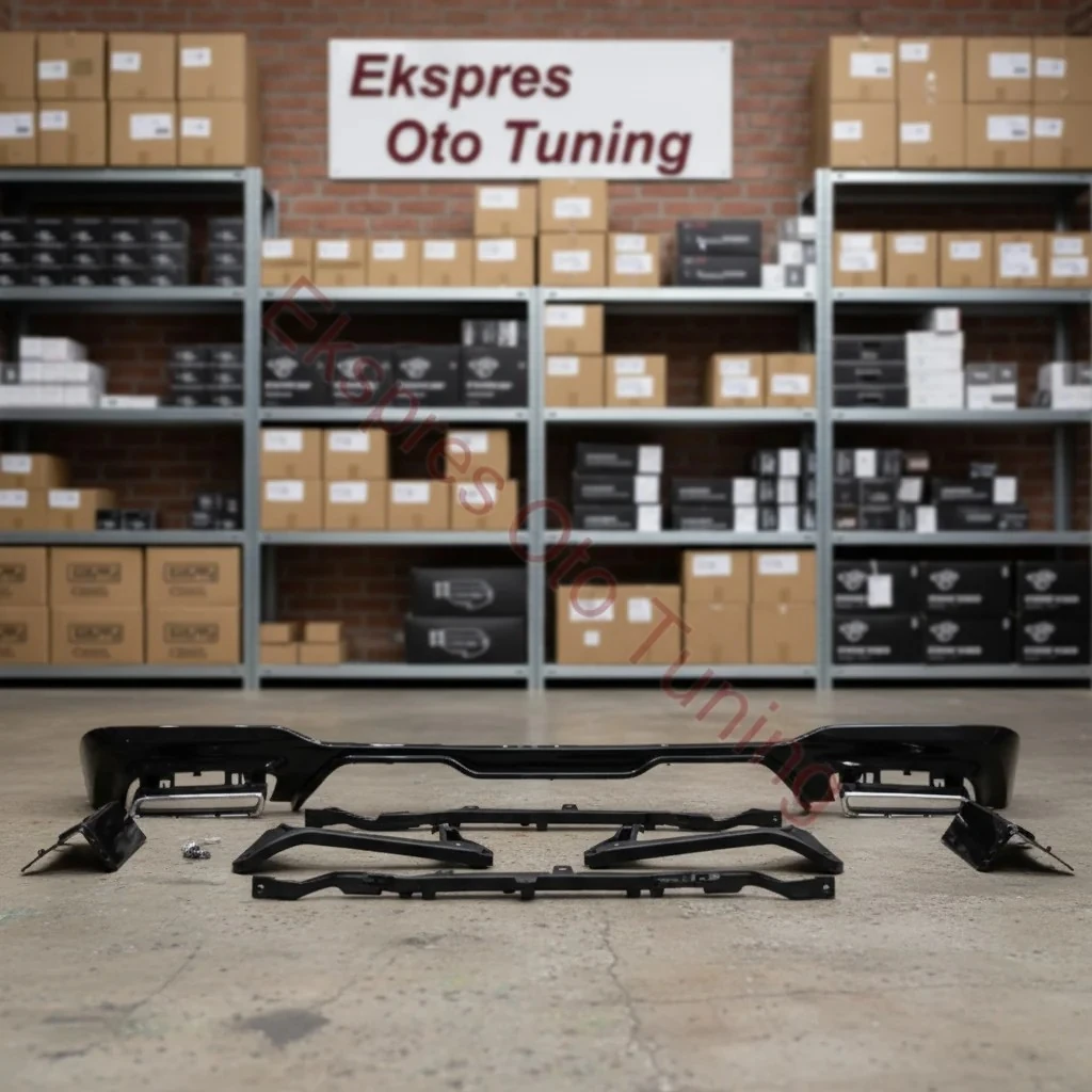 Bmw 2 Serisi Difüzör (F44 Uyumlu – Krom Egzoz Uçlu)