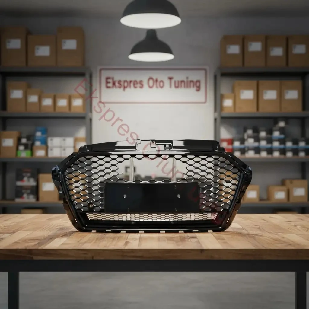 Audi A3 Panjur (2016+ Uyumlu – RS3 Görünüm – Quattro Yazılı – WOL – Siyah/Siyah)