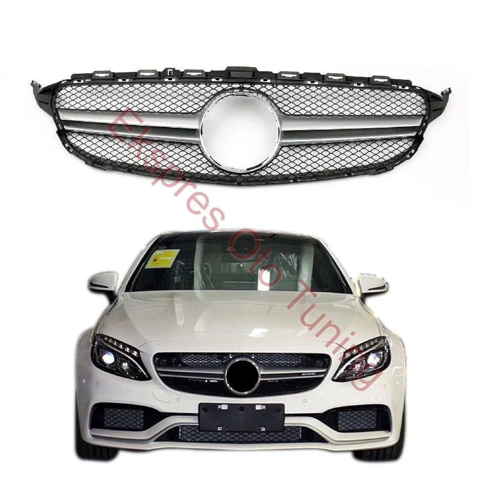 Mercedes C Serisi Panjur (W205 Uyumlu - C63 Görünüm - Gri Çıtalı)
