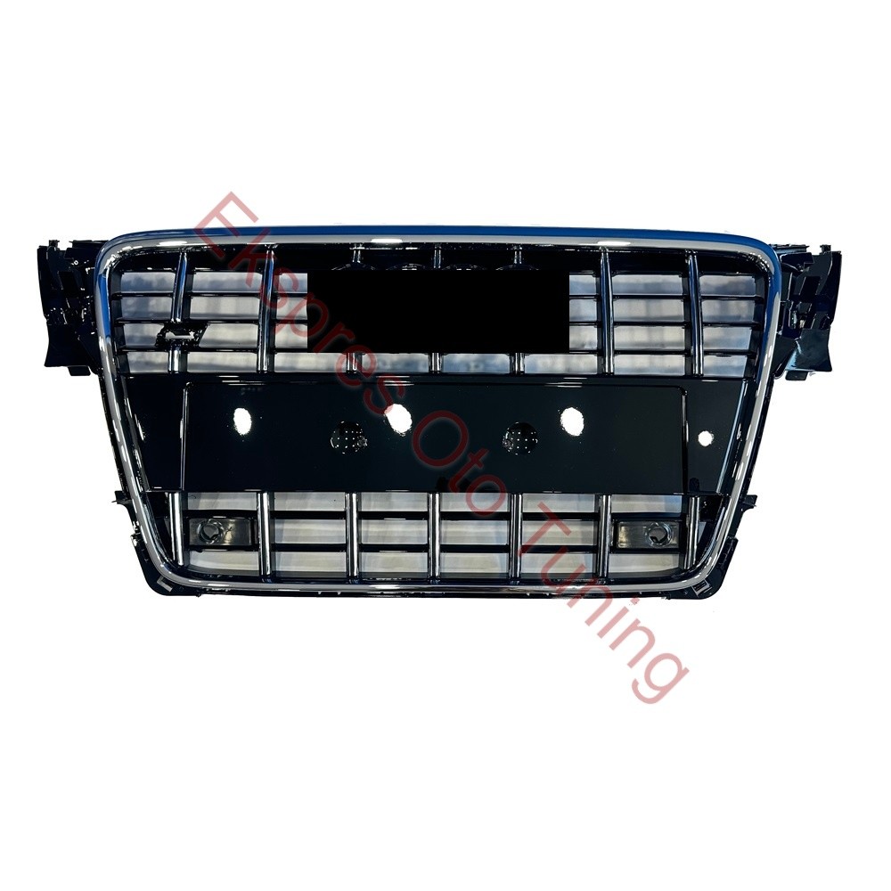 Audi A4 Panjur (2008-2011 Uyumlu – S Görünüm – Krom/Siyah)