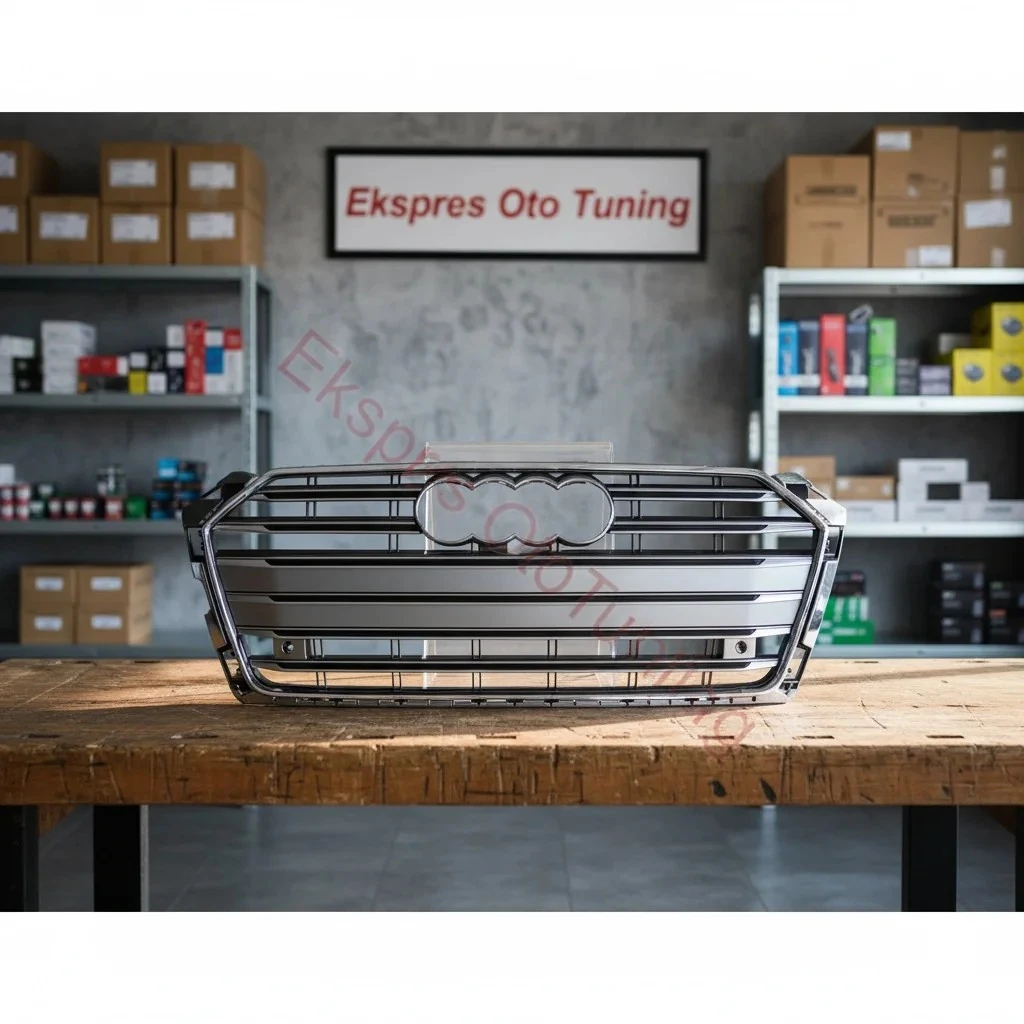 Audi A5 Panjur (2016-2019 Uyumlu – S5 Görünüm – Krom/Siyah)