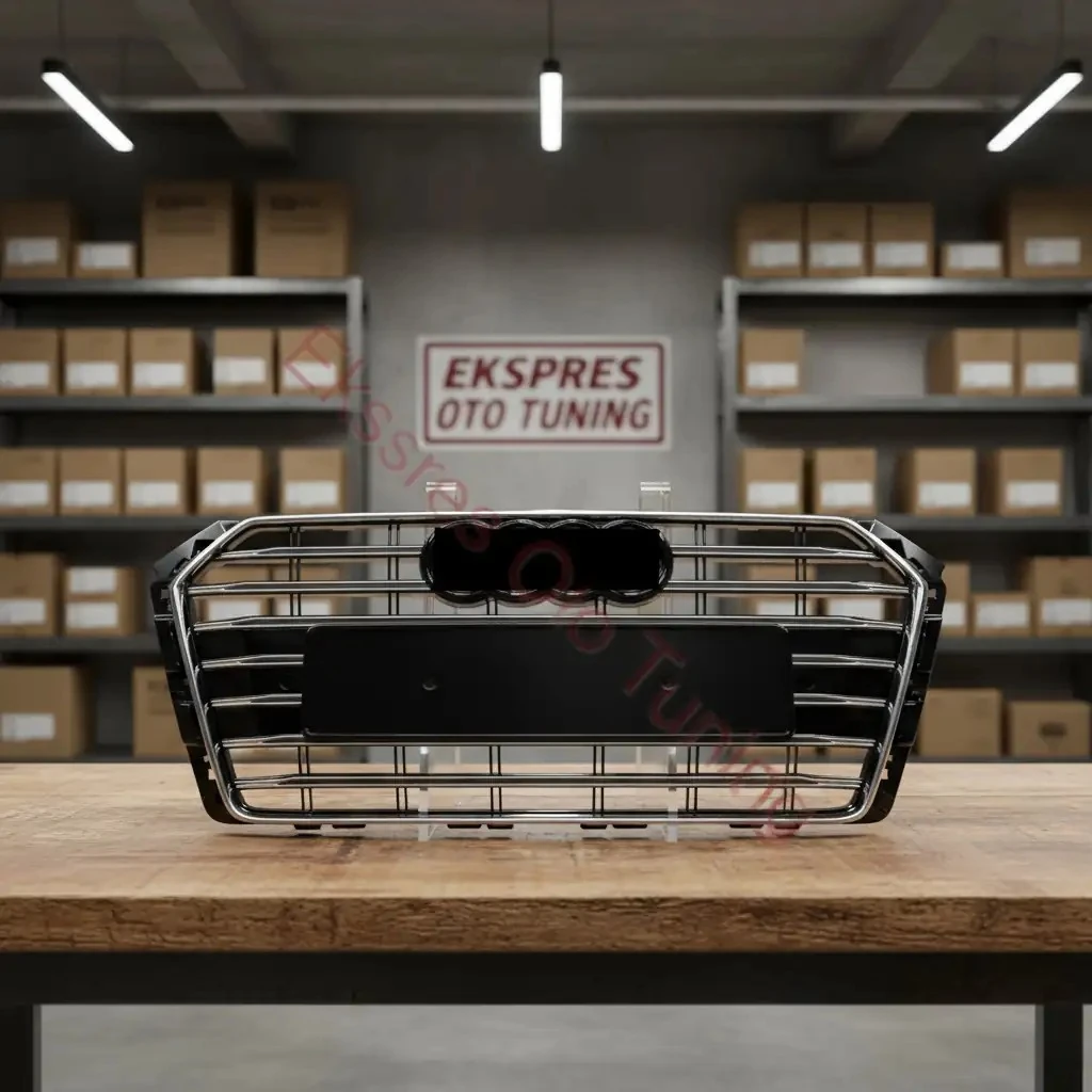 Audi A4 Panjur (2015+ Uyumlu – S Görünüm – Krom/Siyah)