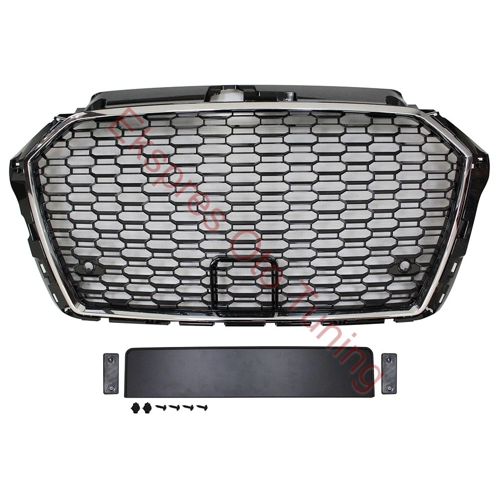 Audi A3 Panjur (2016+ Uyumlu – RS3 Görünüm – Krom/Siyah)