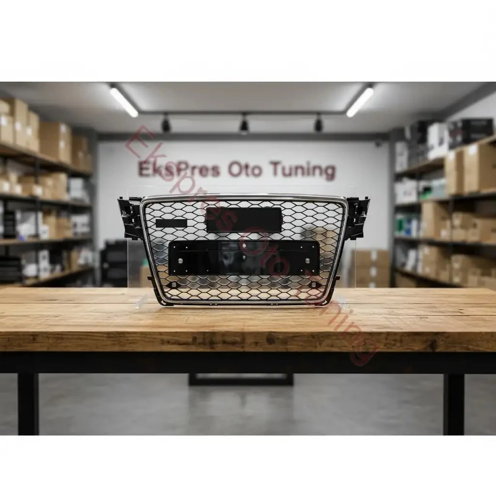 Audi A4 Panjur (2008-2011 Uyumlu – RS4 Görünüm – Krom/Siyah)