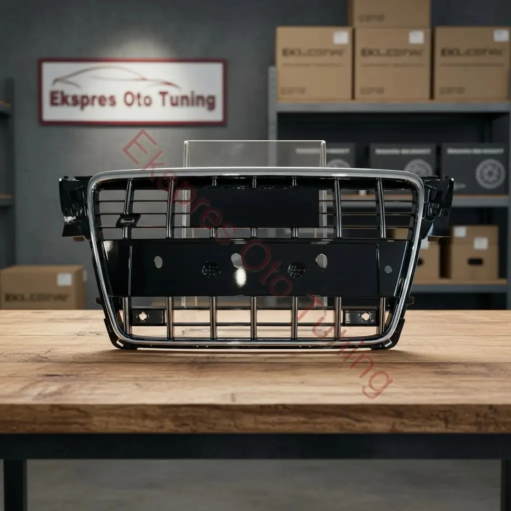 Audi A4 Panjur (2008-2011 Uyumlu – S Görünüm – Krom/Siyah)