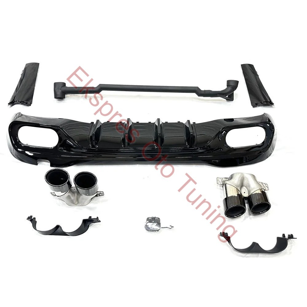 MERCEDES W206 DİFÜZÖR + EGZOZ UCU C43 BLACK