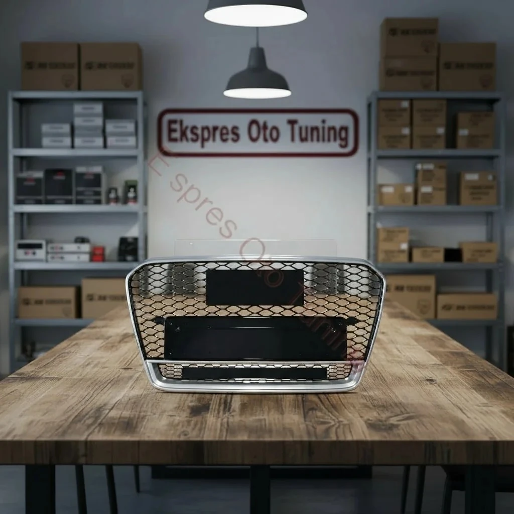 Audi A5 Panjur (2011-2016 Uyumlu – RS5 Görünüm – Quattro Yazılı – Krom/Siyah)