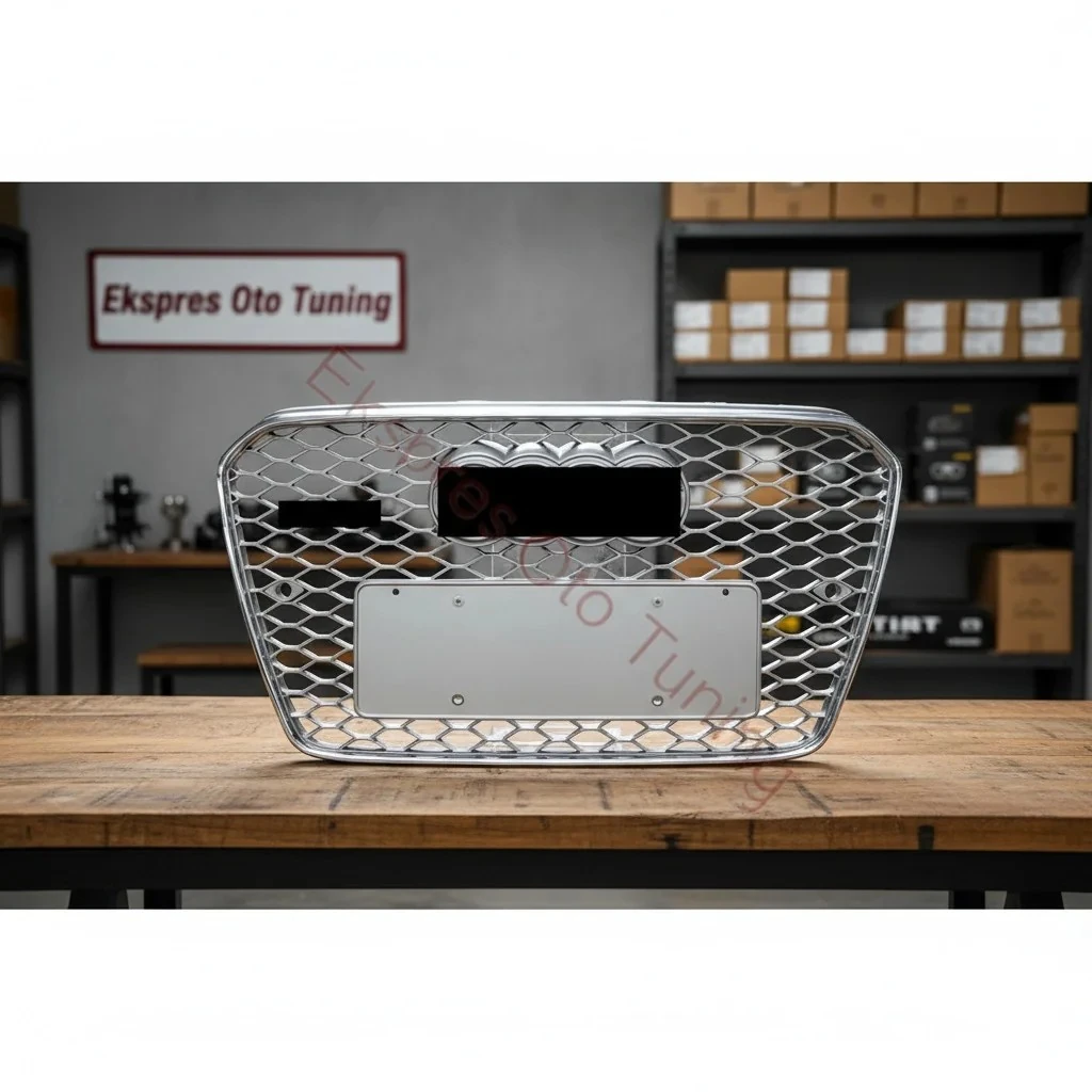 Audi A5 Panjur (2011-2016 Uyumlu – RS Görünüm – Krom/Gri)