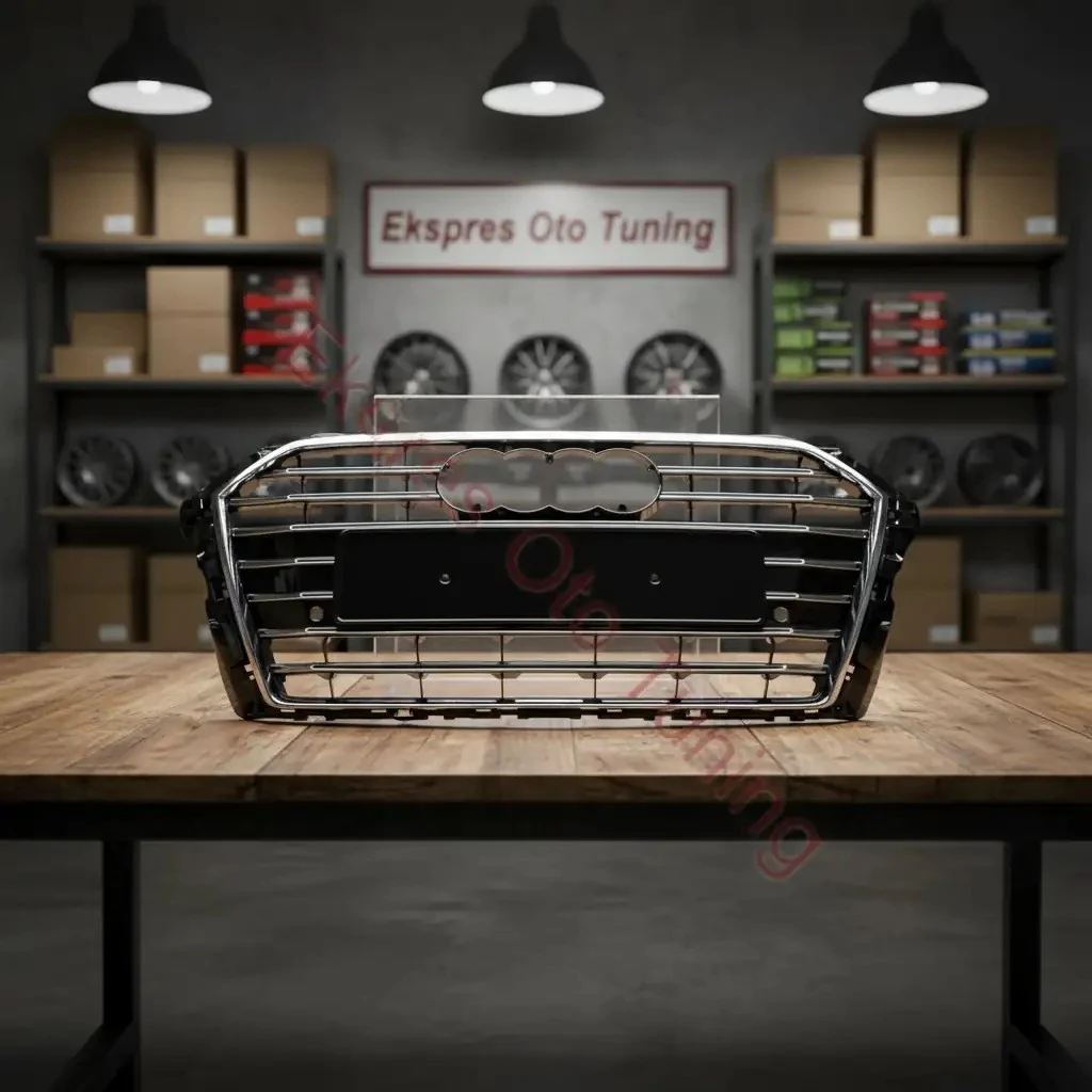 Audi A3 Panjur (2016+ Uyumlu – S Görünüm – Krom/Siyah)