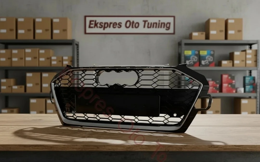 Audi A4 Panjur (2019-2023 Uyumlu – RS Görünüm – Krom/Siyah)