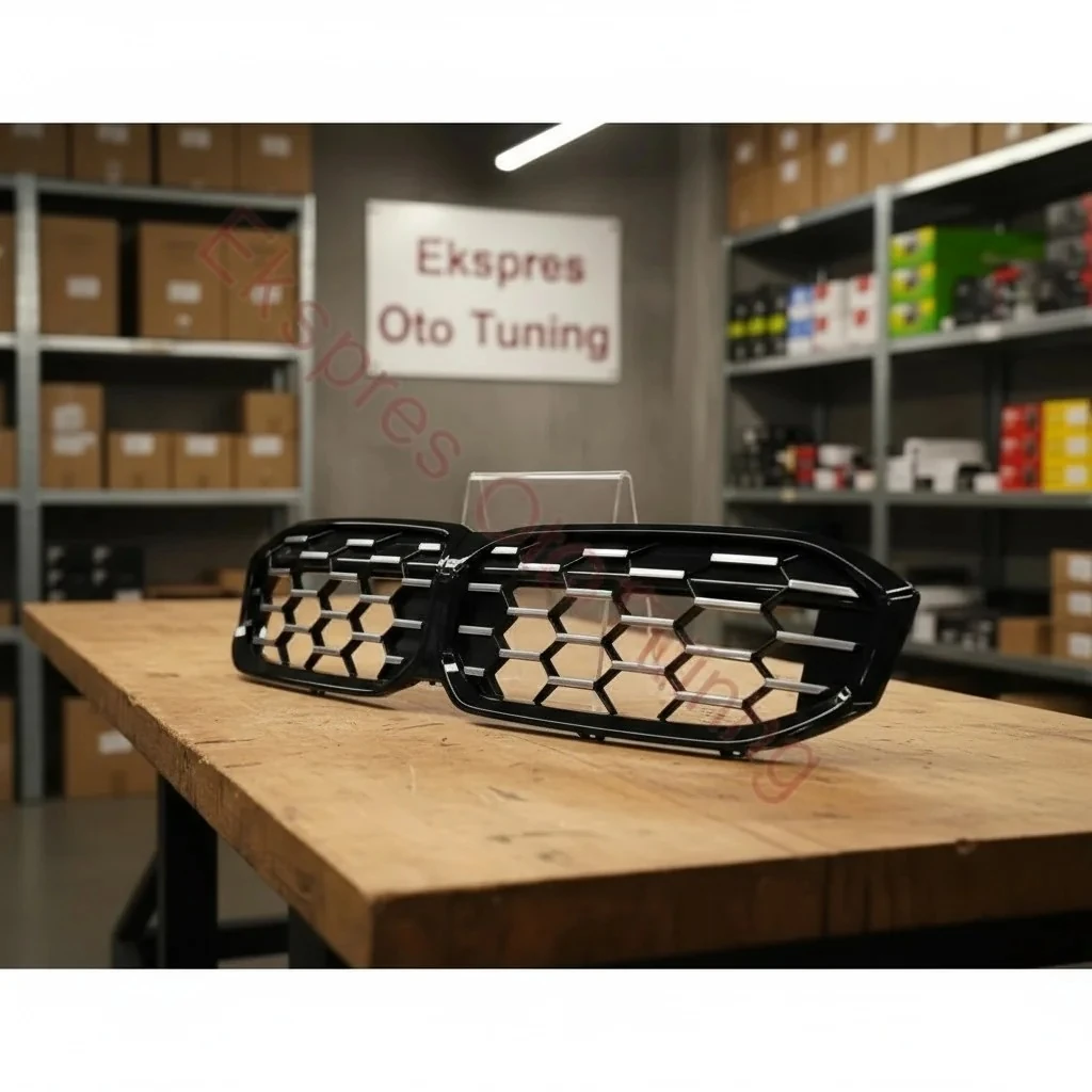 Bmw 3 Serisi Panjur (G20 LCI Uyumlu – Diamond Görünüm – Gri/Siyah Çerçeve)