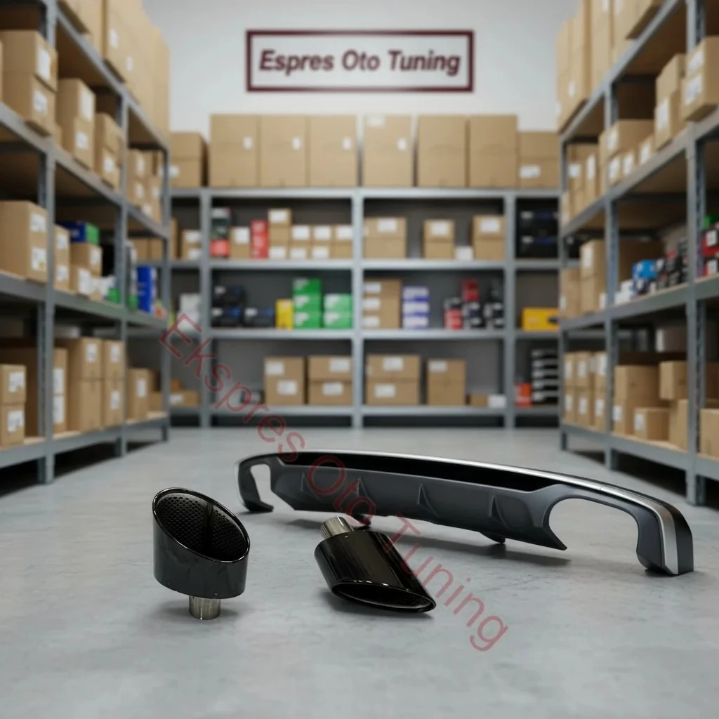 Audi A5 S-Line Difüzör (2016-2019 Uyumlu – RS5 Görünüm – Siyah Egzozlu – 2/4 Kapı)