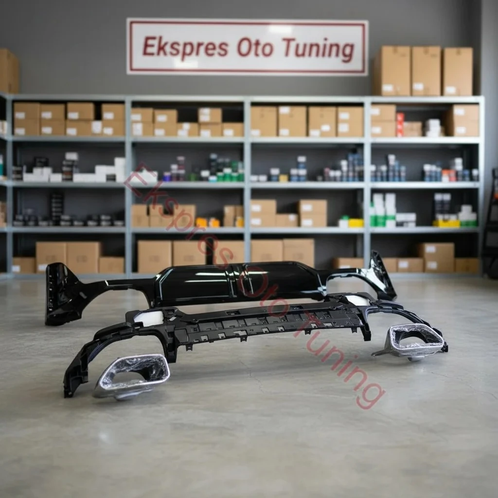 Bmw 3 Serisi Difüzör (G20 LCI Uyumlu – Piano Black/Siyah Egzozlu – 3.40)