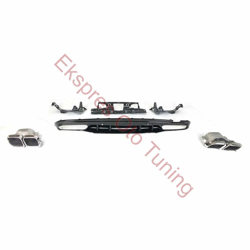 MERCEDES W205 DİFÜZÖR+EGZOZ UCU C63 SILVER 2019 ve ÜZERİ MODELLER